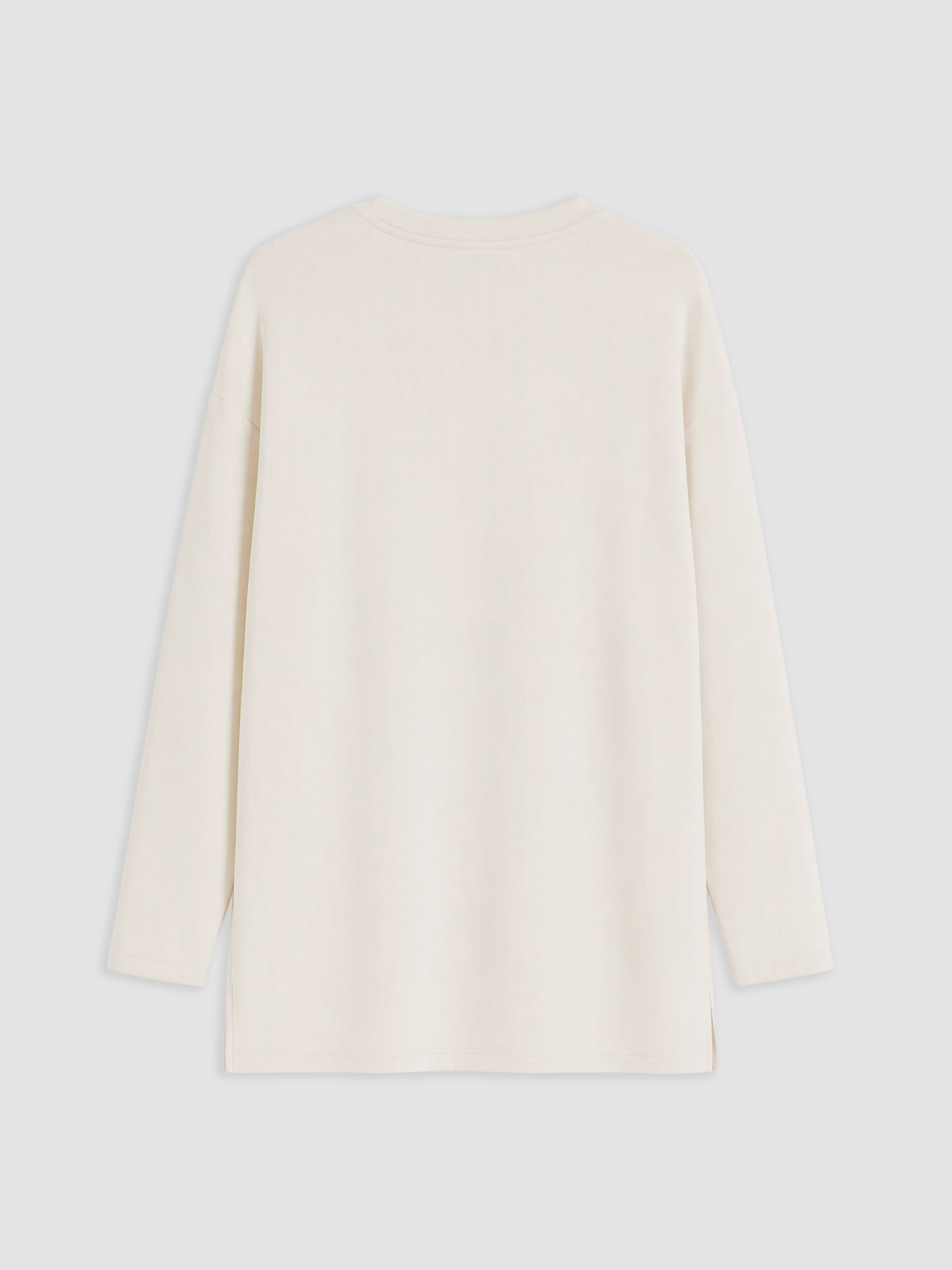 LCW EVERYDAY Taşlı Soft Touch Oversize Kadın Sweatshirt Tunik görsel 6