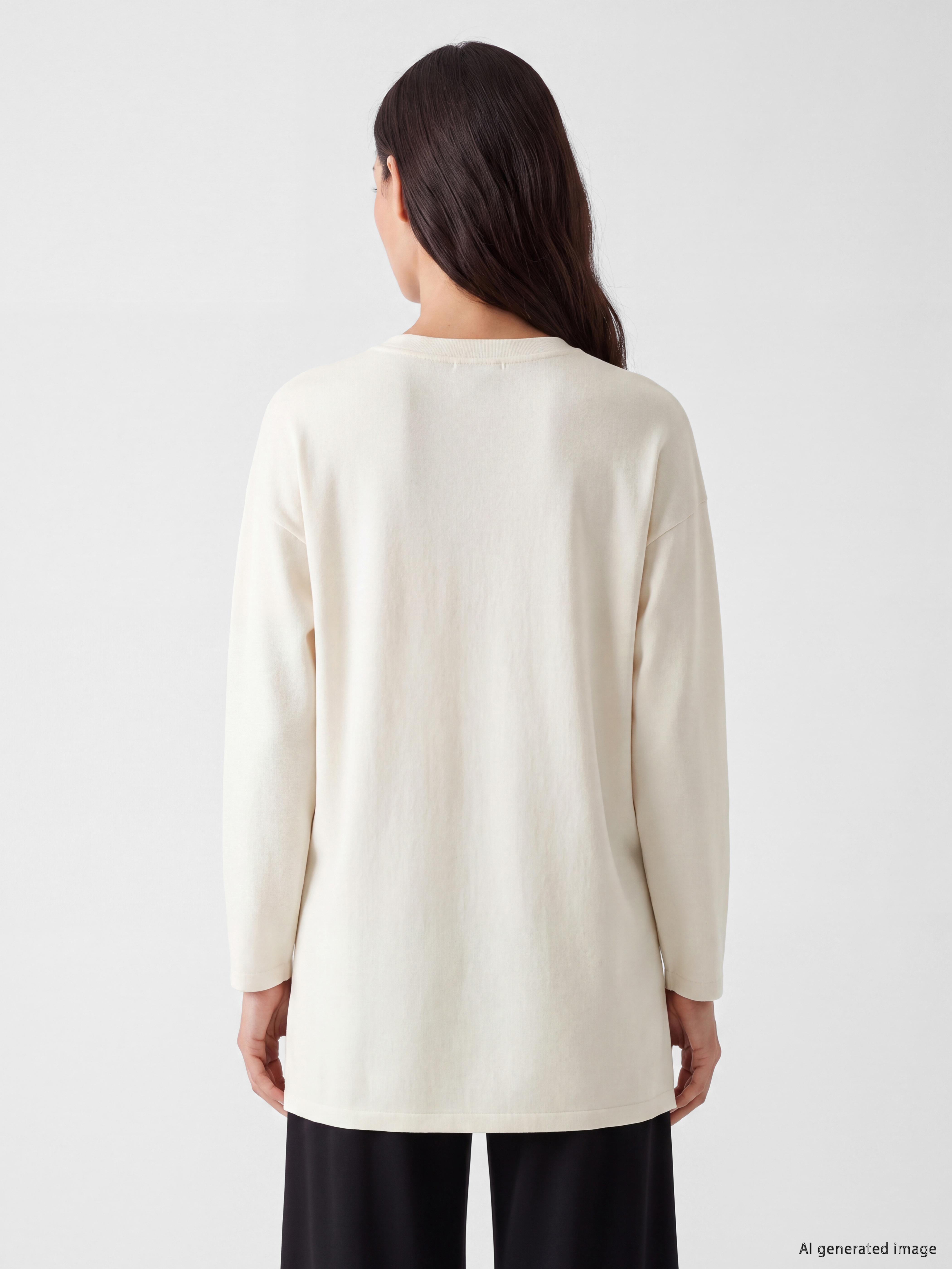 LCW EVERYDAY Taşlı Soft Touch Oversize Kadın Sweatshirt Tunik görsel 4