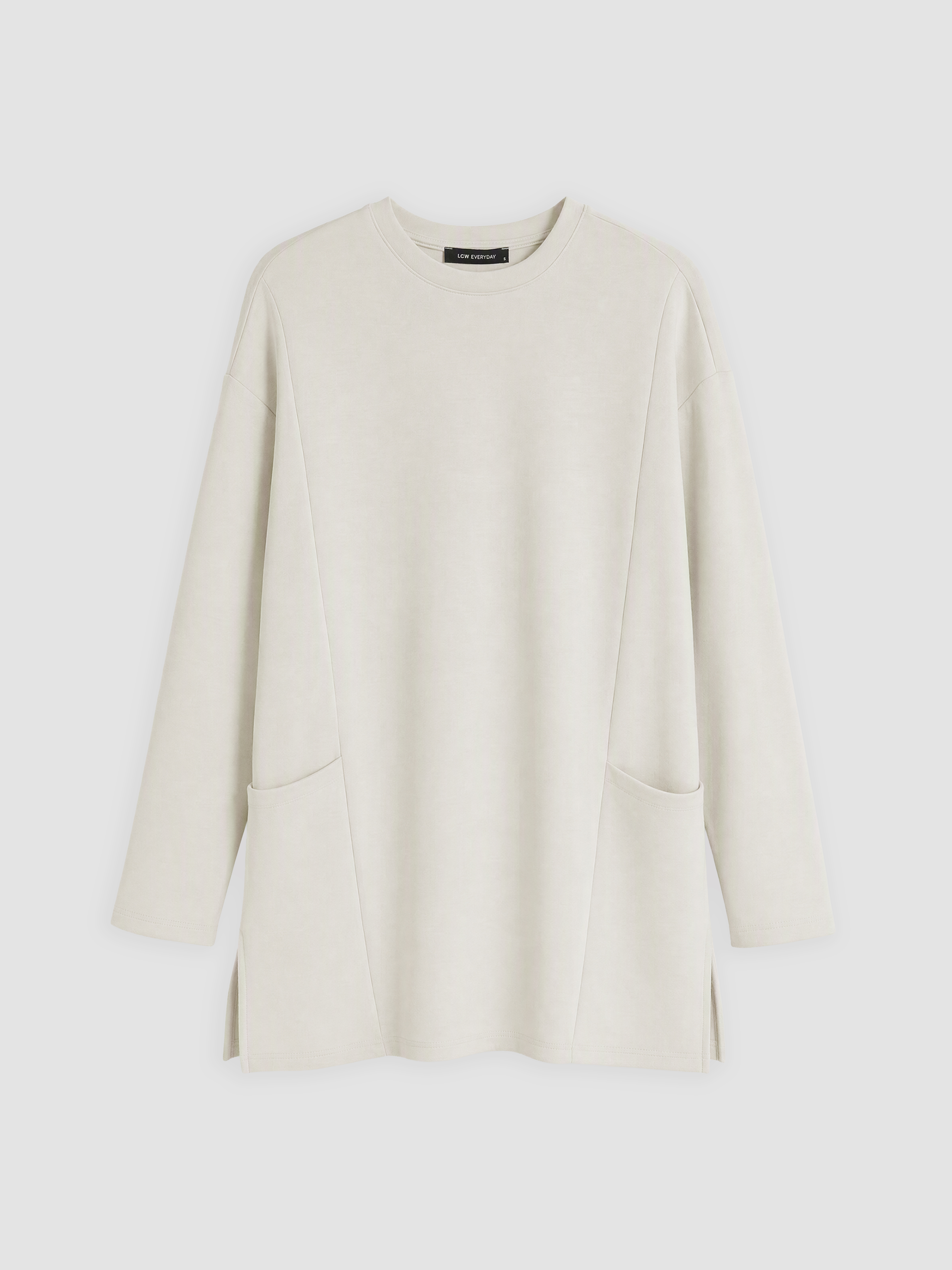 LCW EVERYDAY Bisiklet Yaka Soft Touch Kadın Tunik görsel 5