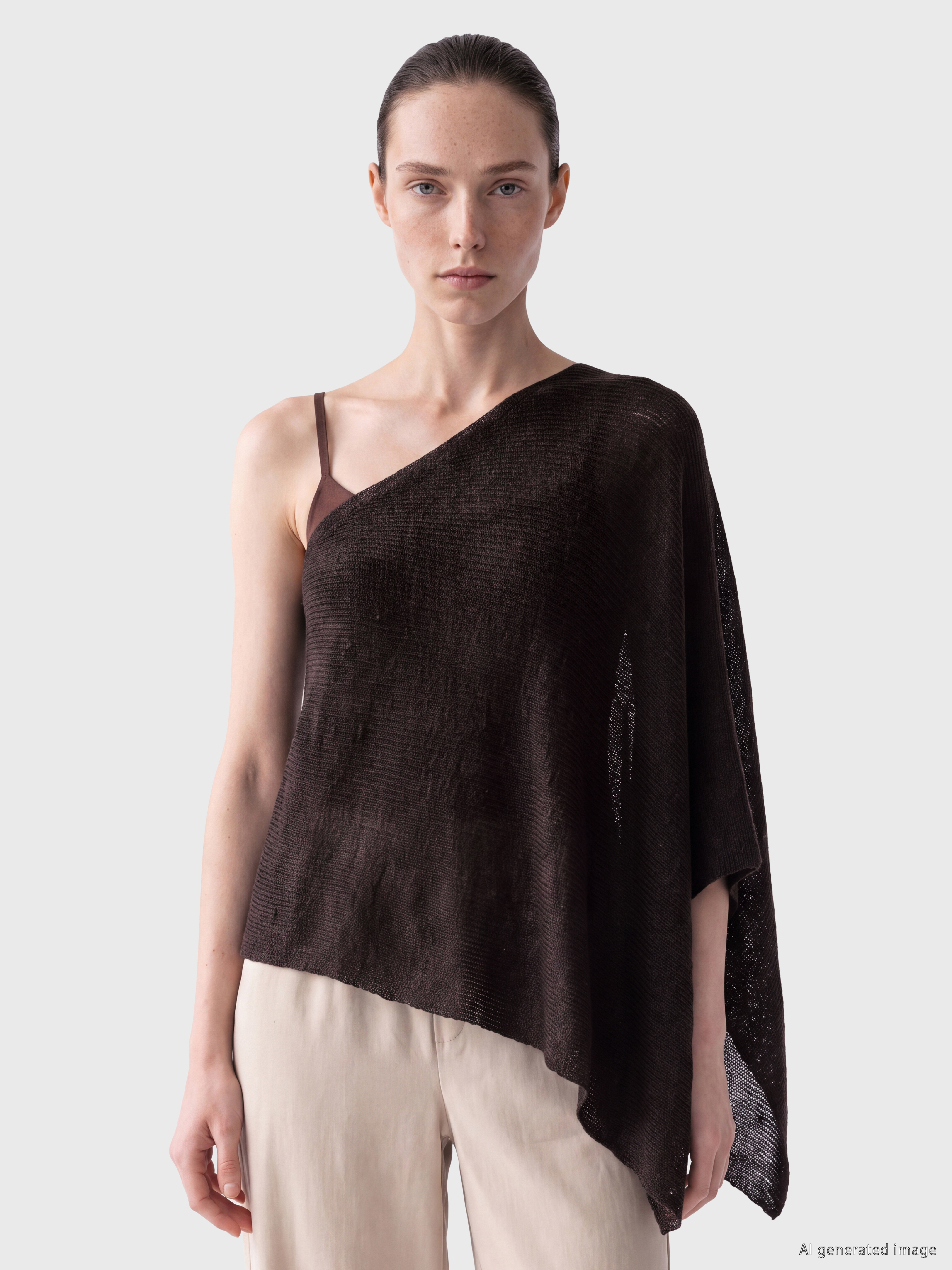 LCW Comfort Kayık Yaka Oversize Kadın Triko Kazak görsel 2