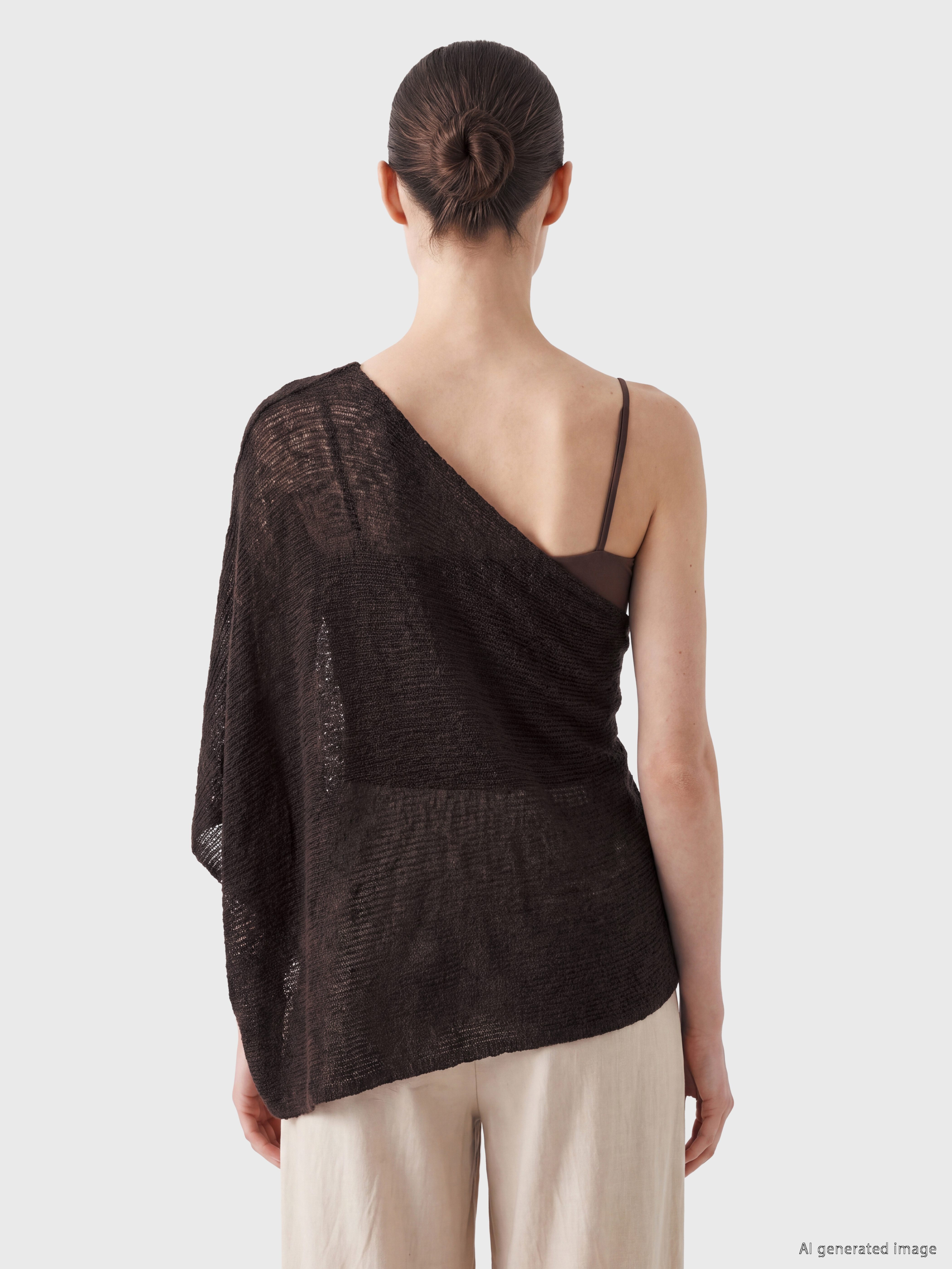 LCW Comfort Kayık Yaka Oversize Kadın Triko Kazak görsel 4