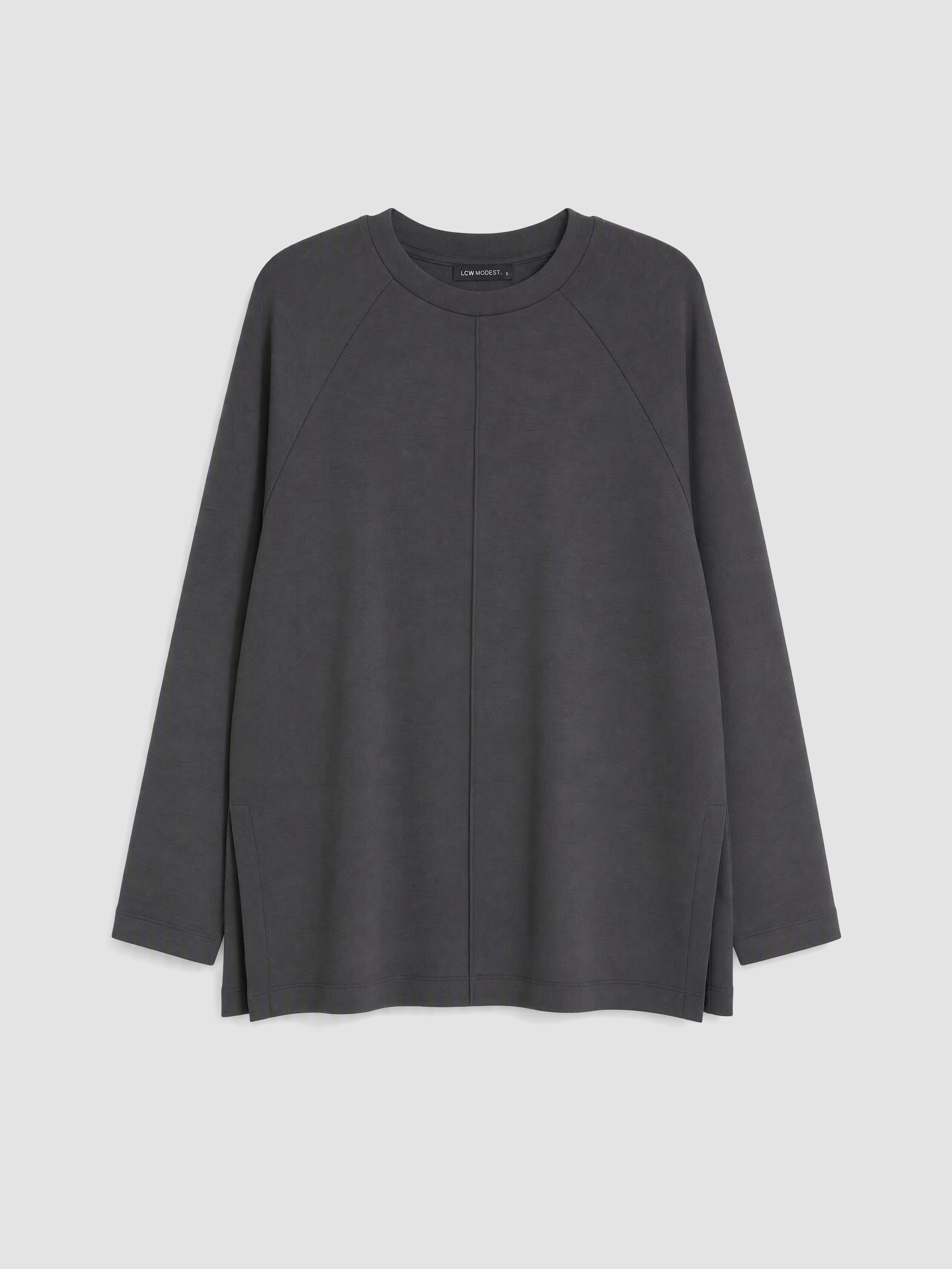 LCW Modest Soft Touch Oversize Kadın Sweatshirt Tunik