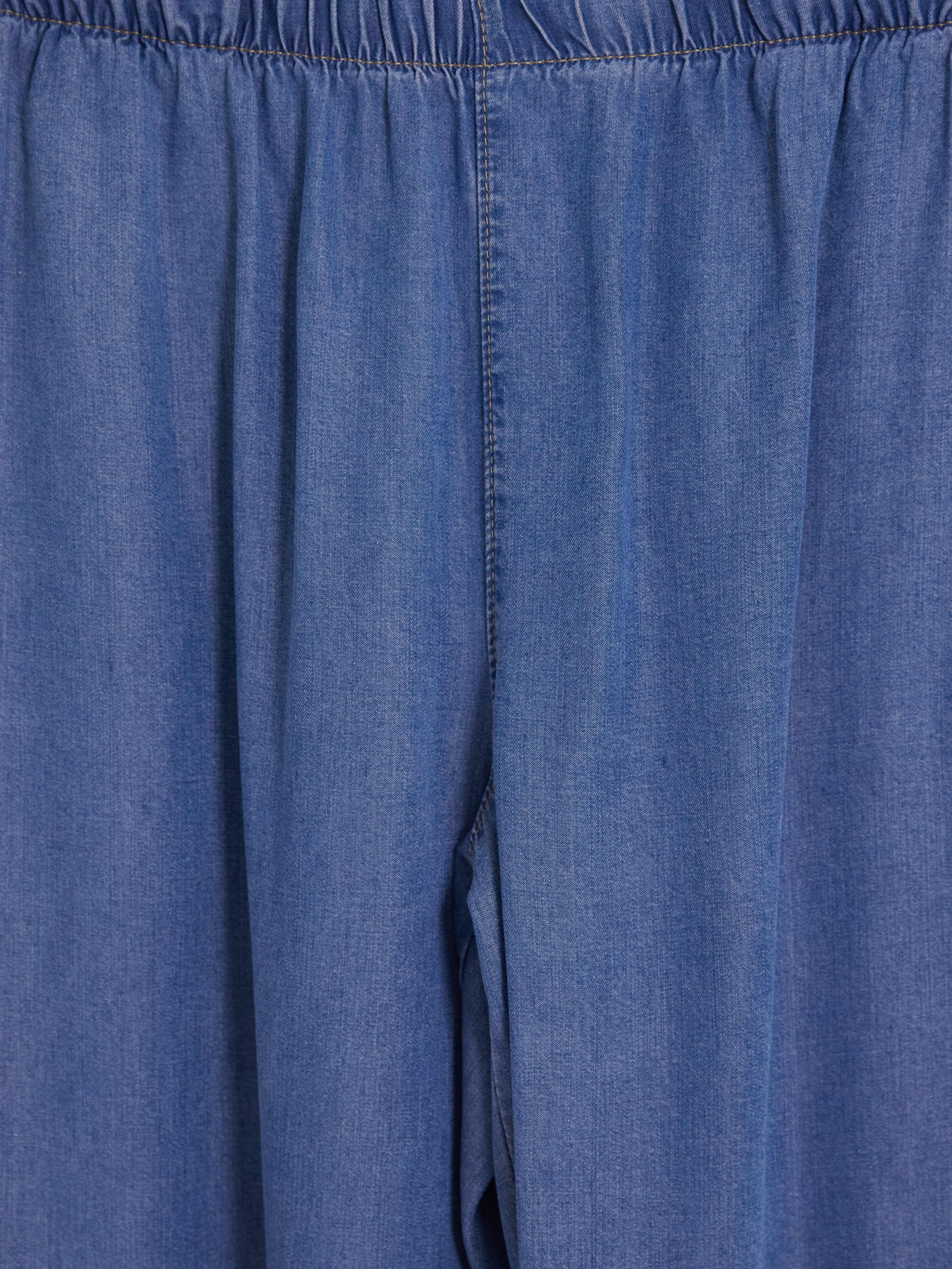 LCW Jeans Beli Lastikli Wideleg Kadın Jean Pantolon görsel 7