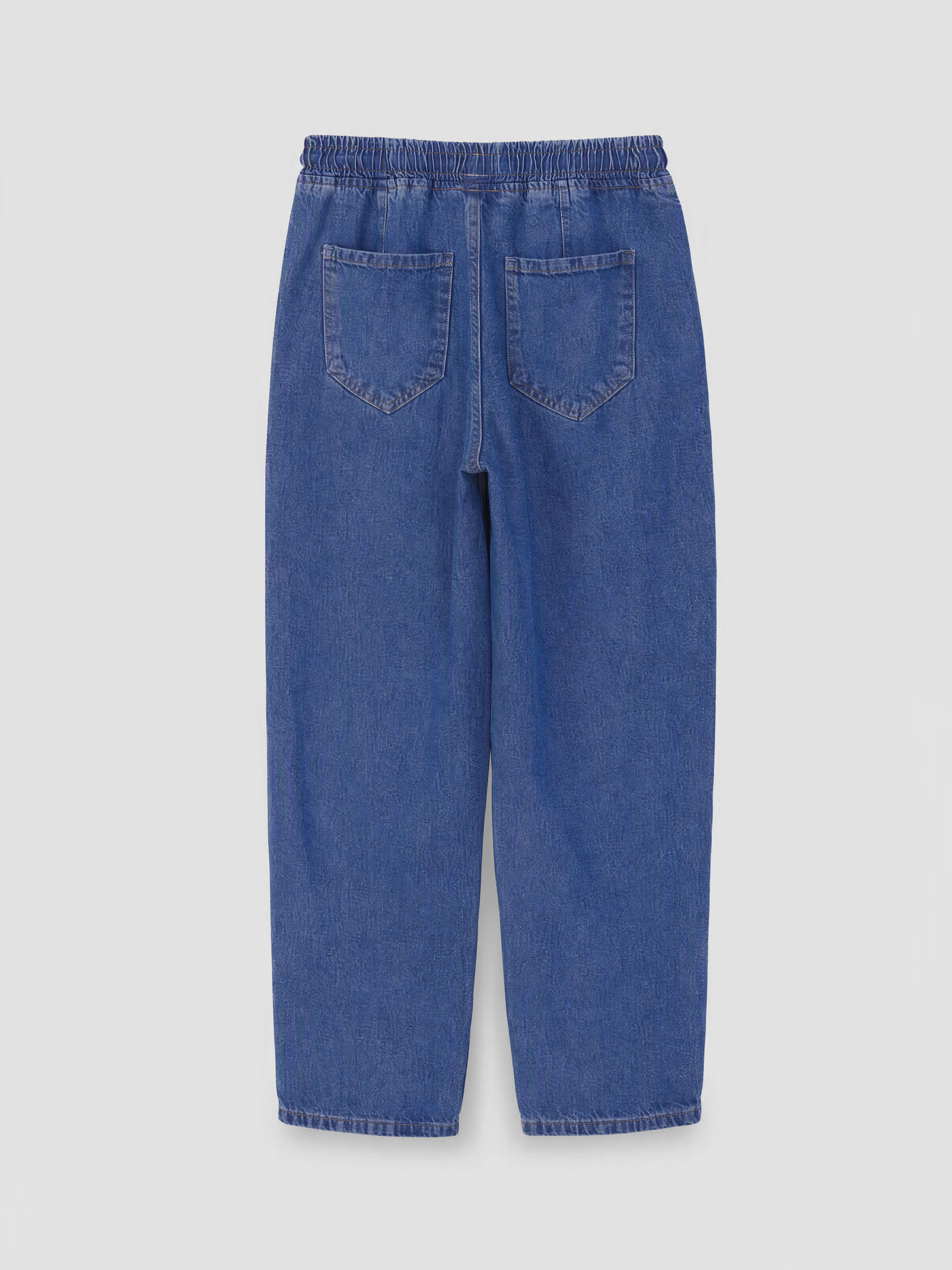 LCW Jeans Beli Lastikli Balloon Fit Kadın Jean Pantolon görsel 6