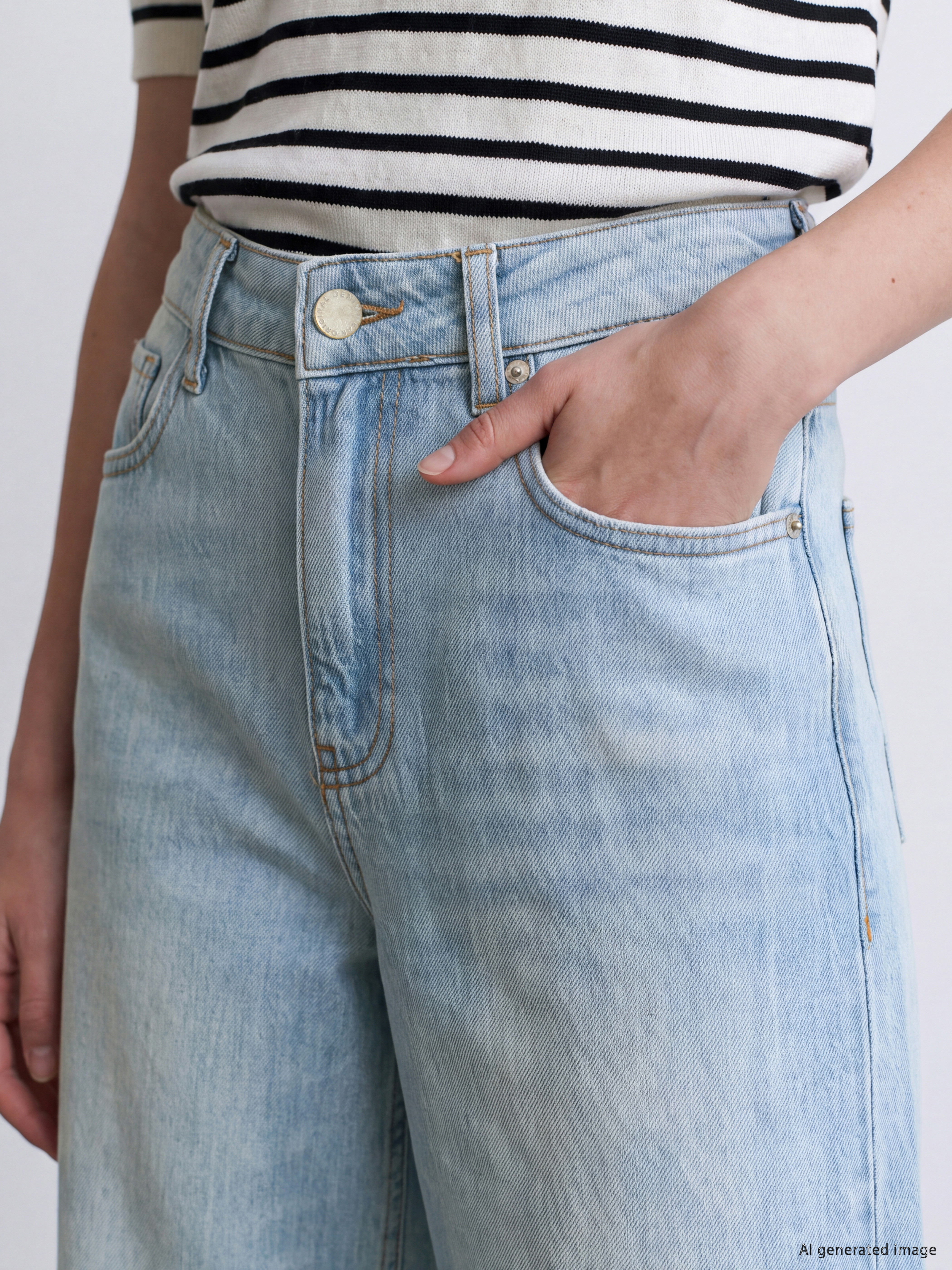 LCW Jeans Wideleg Kadın Jean Pantolon görsel 3