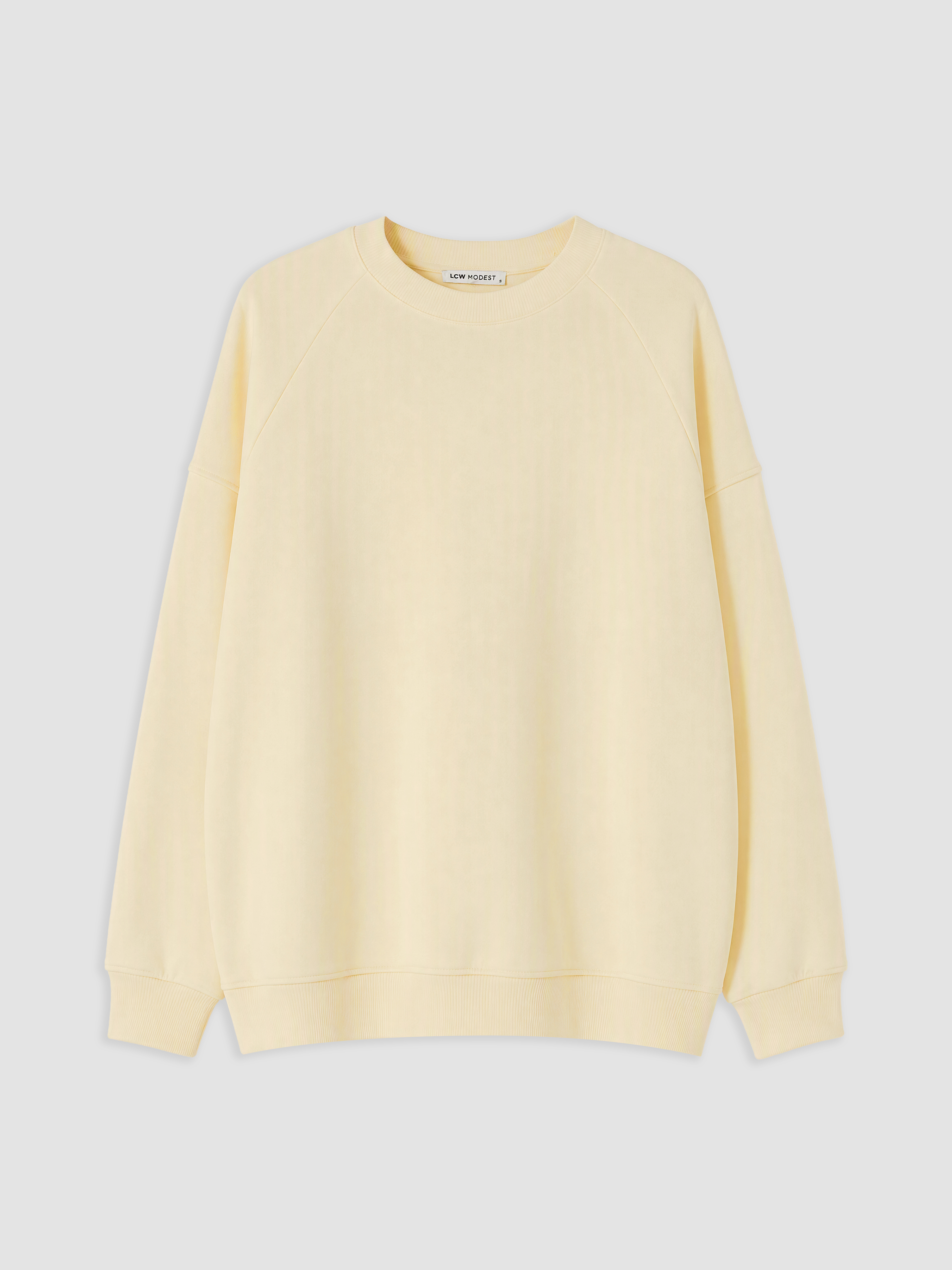 LCW Modest Oversize Kadın Kalın Sweatshirt Tunik görsel 5