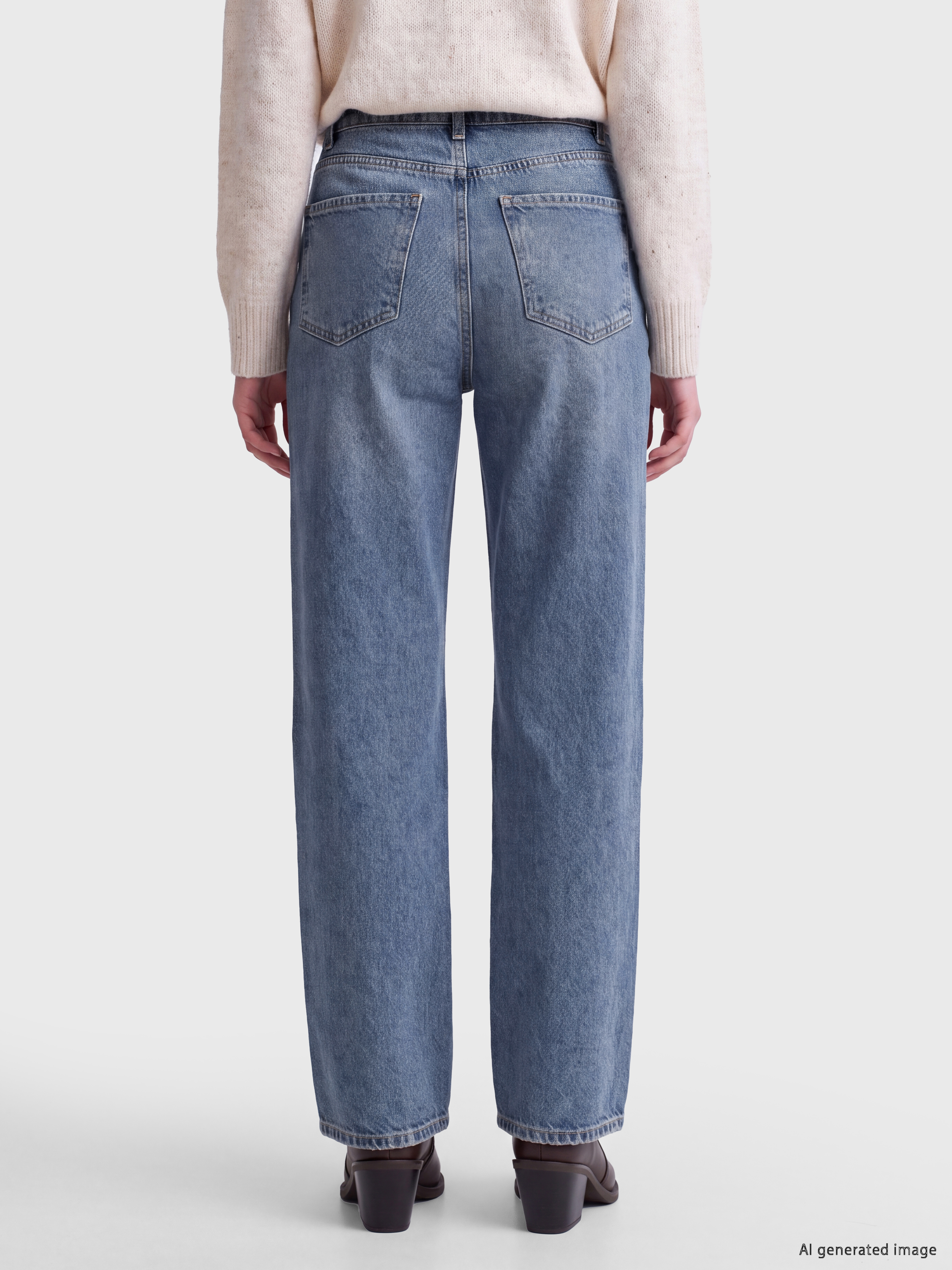 LCW Jeans Straight Fit Kadın Jean Pantolon görsel 4
