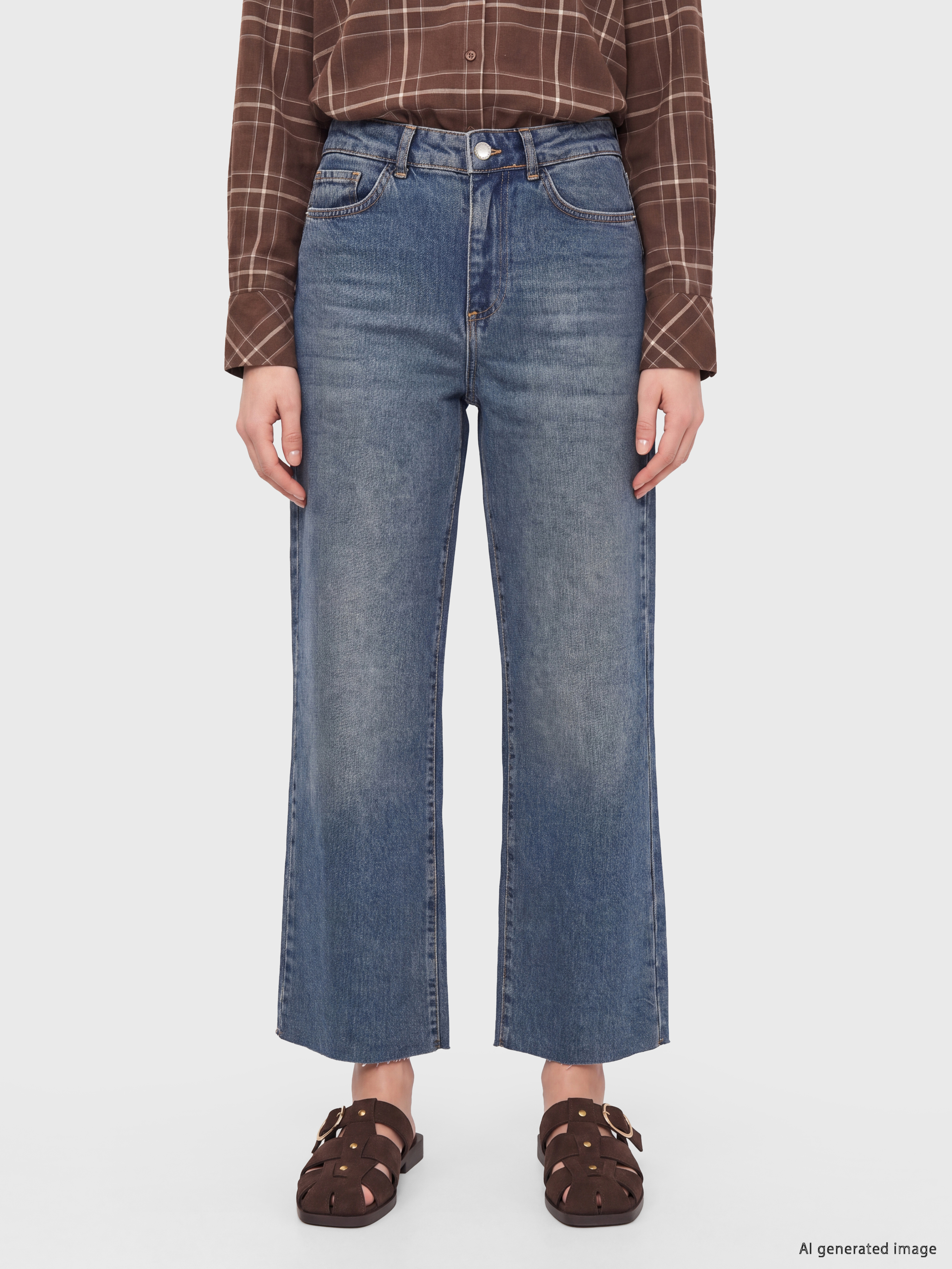 LCW Jeans Culotte Fit Kadın Jean Pantolon görsel 2