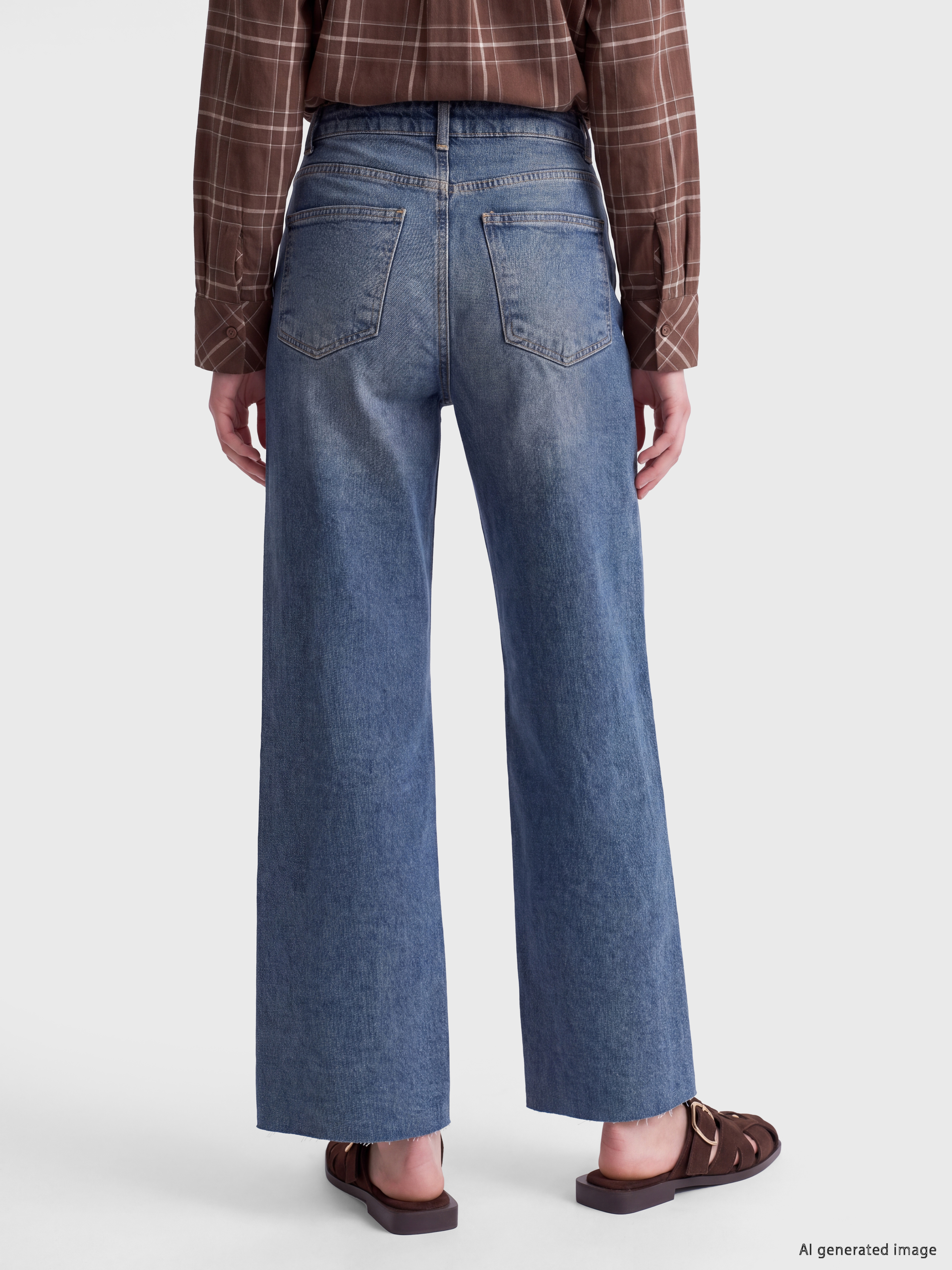 LCW Jeans Culotte Fit Kadın Jean Pantolon görsel 4