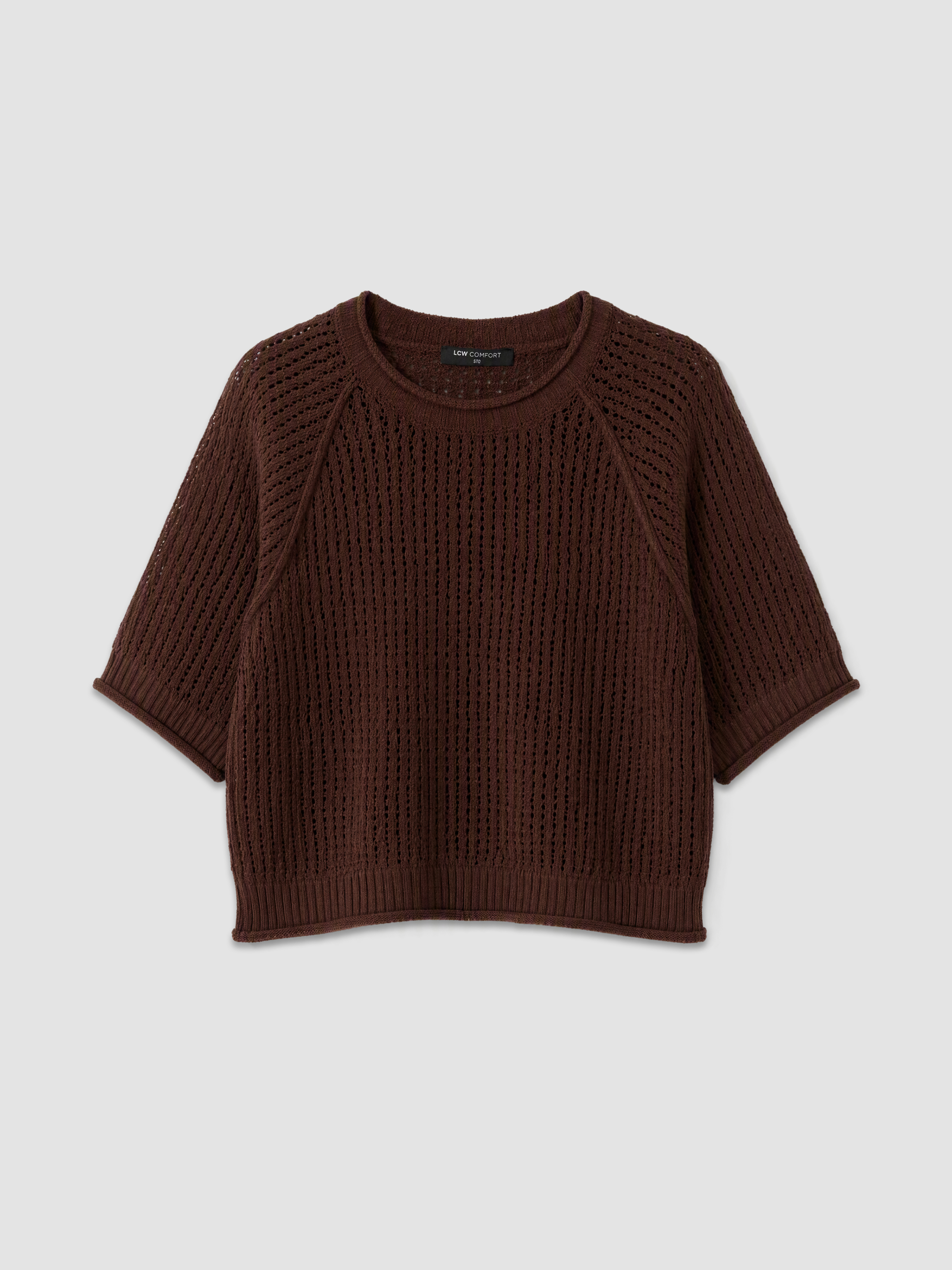 LCW Comfort Bisiklet Yaka Ajurlu Kadın Triko Kazak