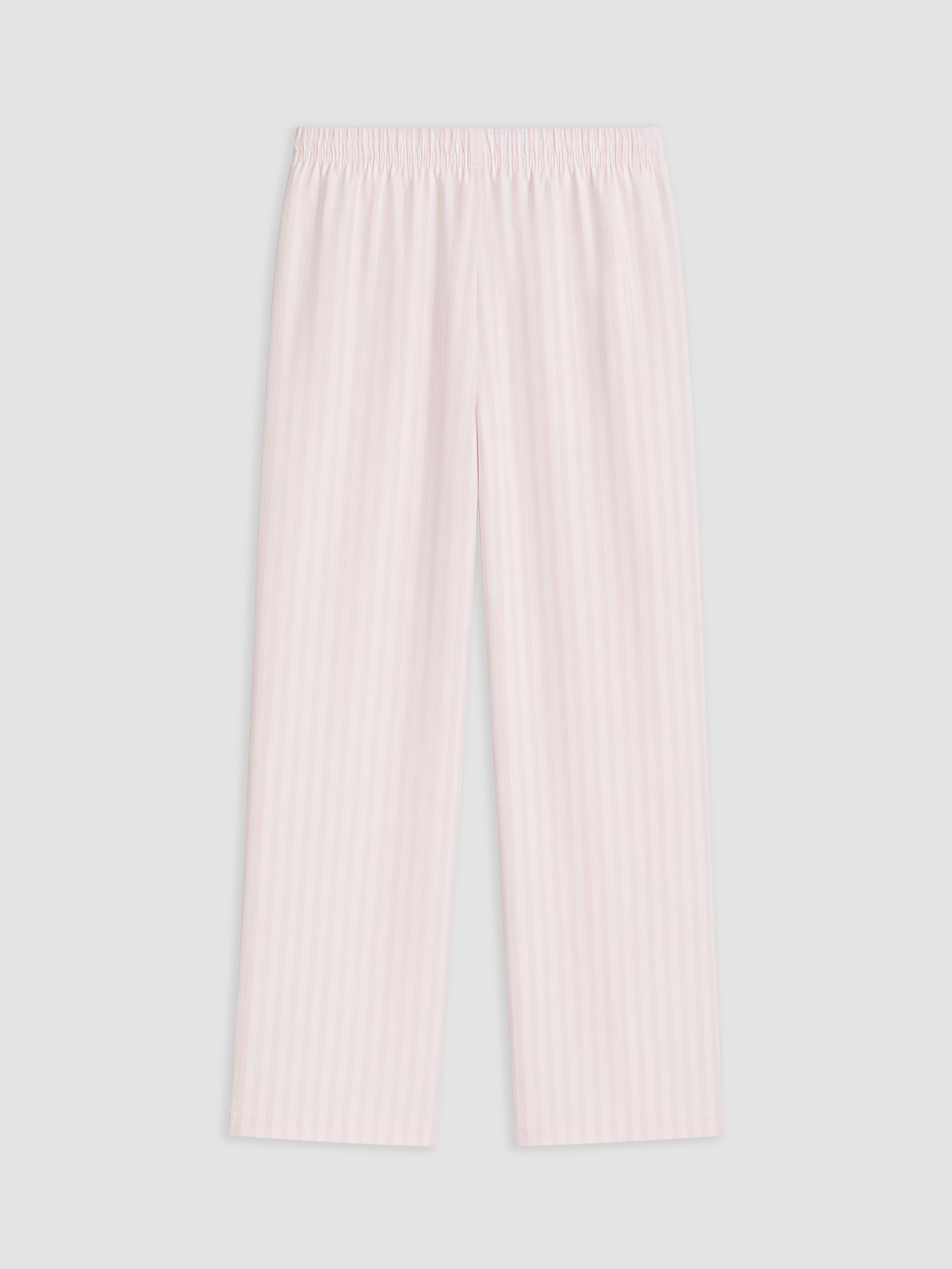 LCW DREAM Bisiklet Yaka Çizgili Kadın Pijama Takımı görsel 5