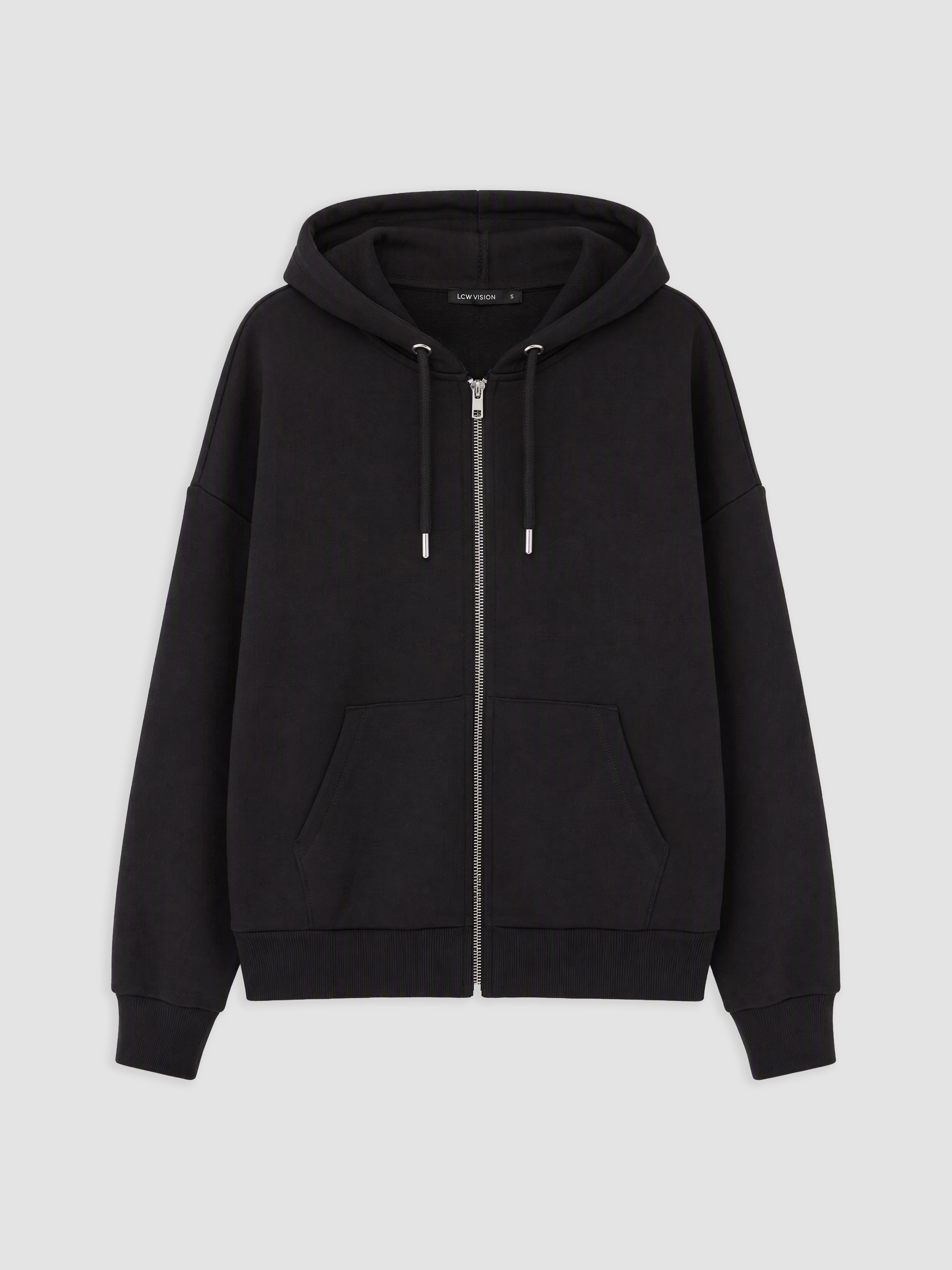 LCW Vision Kapüşonlu Oversize Kadın Fermuarlı Sweatshirt