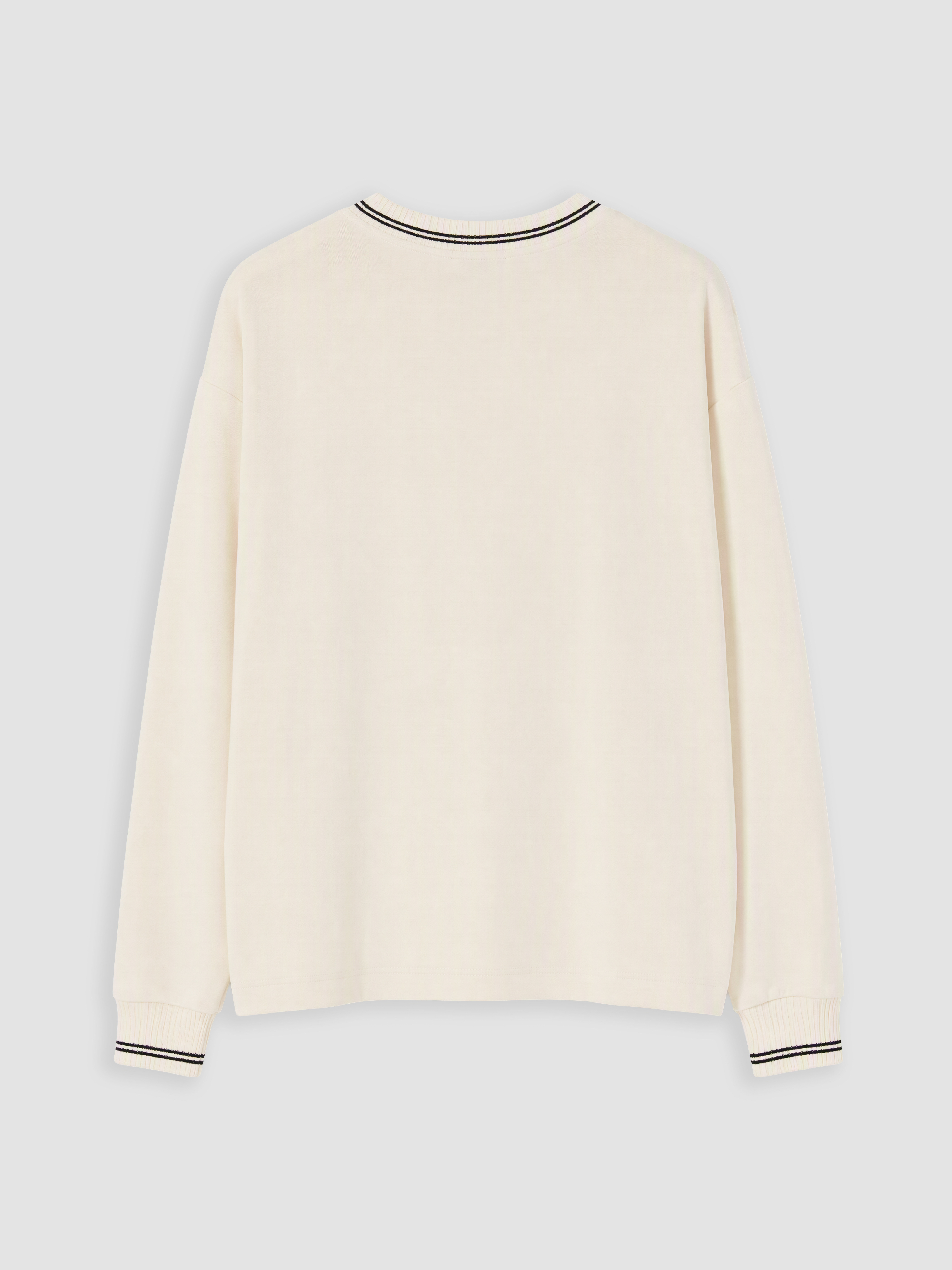 LCW EVERYDAY Soft Touch Çizgili Kadın Sweatshirt görsel 3
