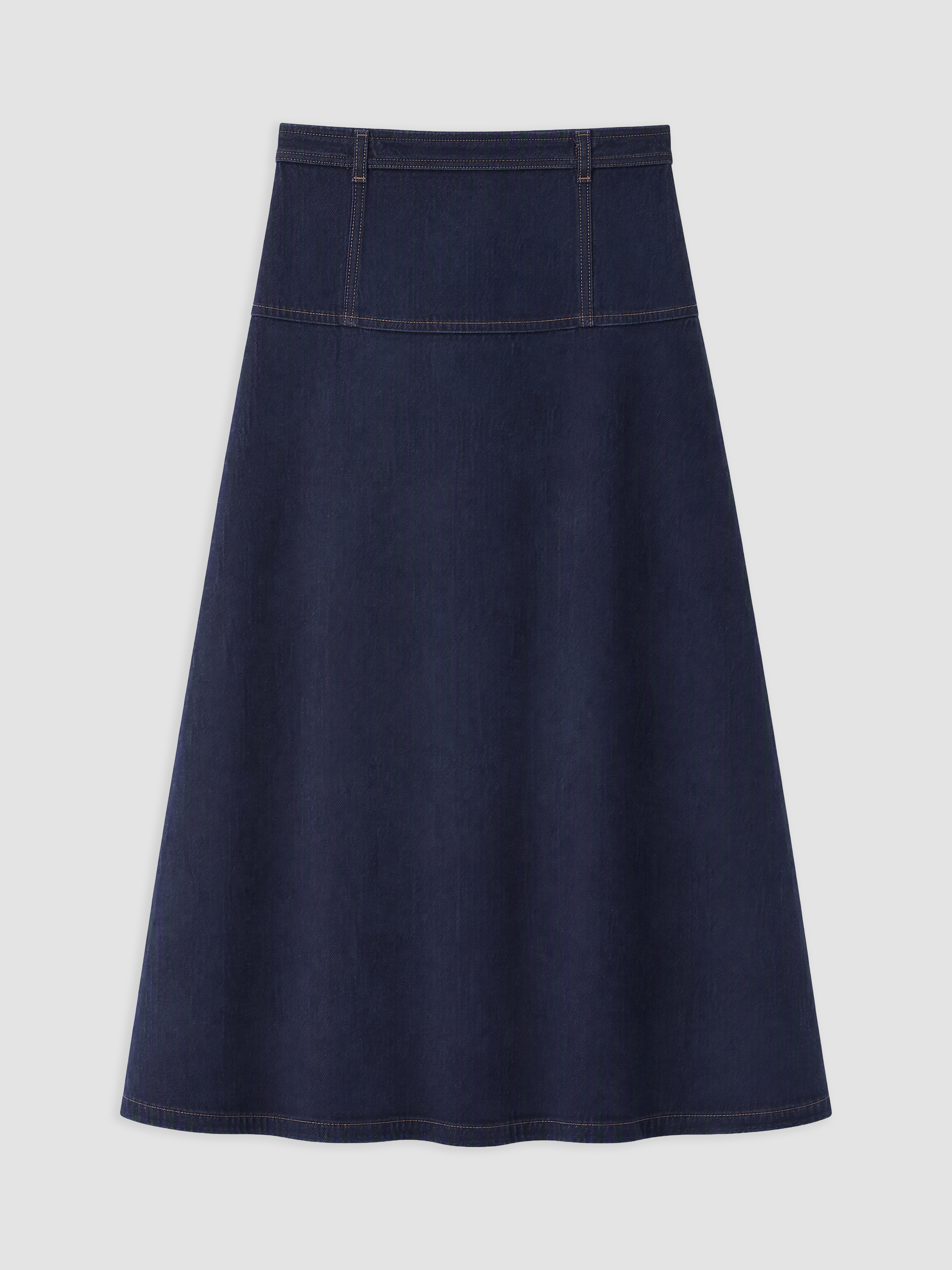 LCW Modest Kuşaklı A Kesim Jean Etek görsel 6