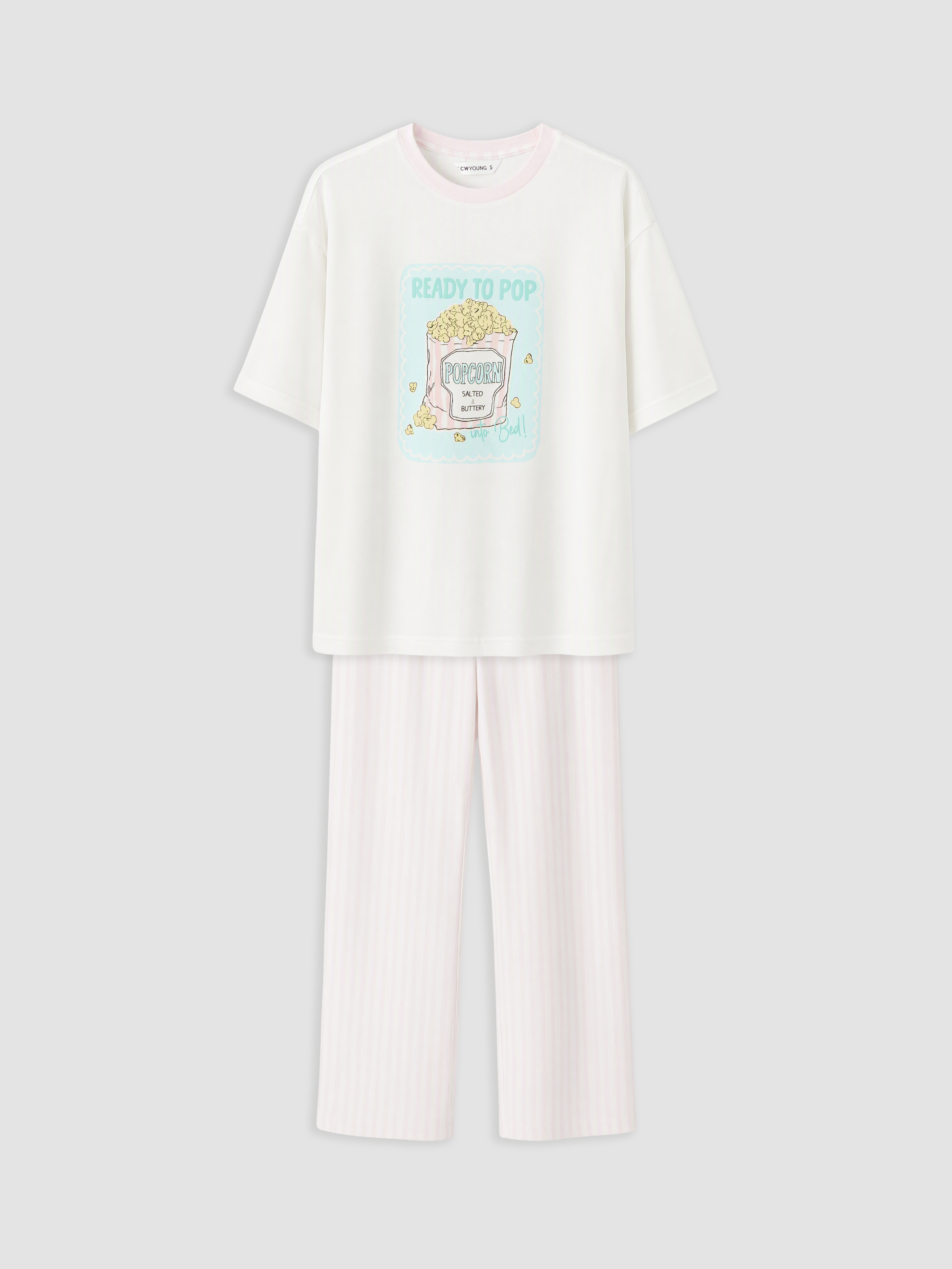 LCW Young Bisiklet Yaka Kadın Pijama Takımı görsel 5