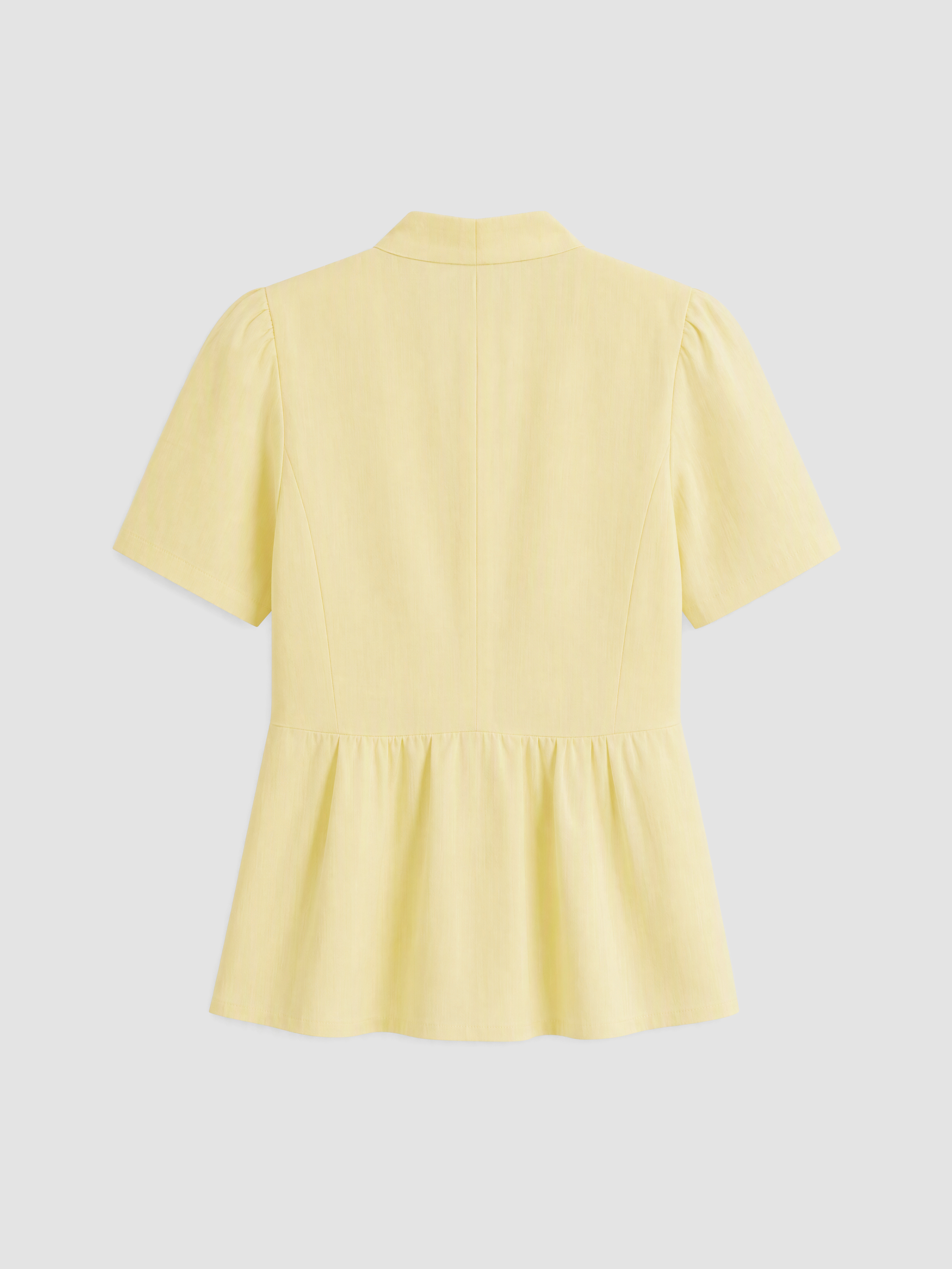 LCW Comfort V Yaka %100 Pamuklu Peplum Bluz görsel 7