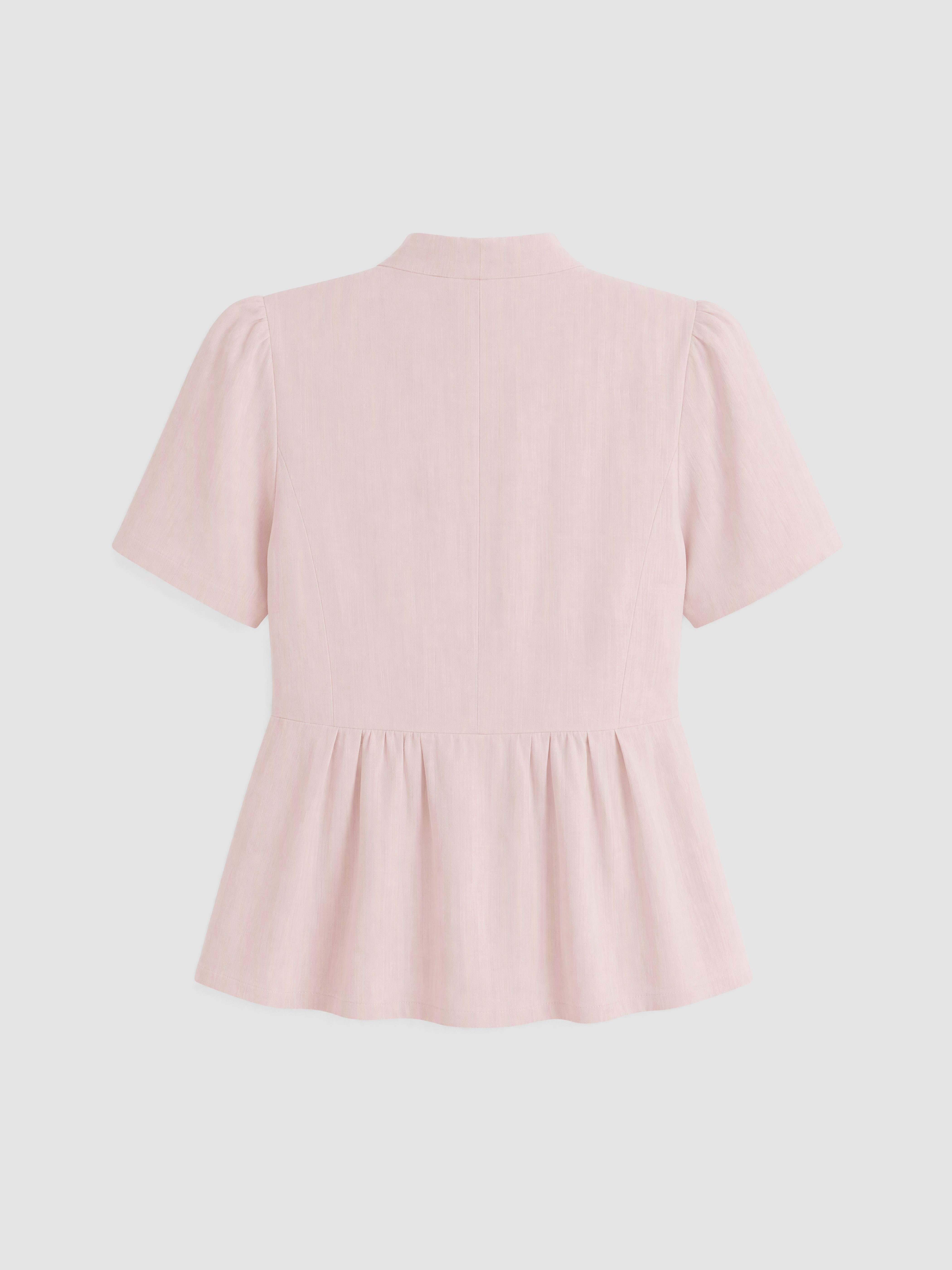 LCW Comfort V Yaka %100 Pamuklu Peplum Bluz görsel 7