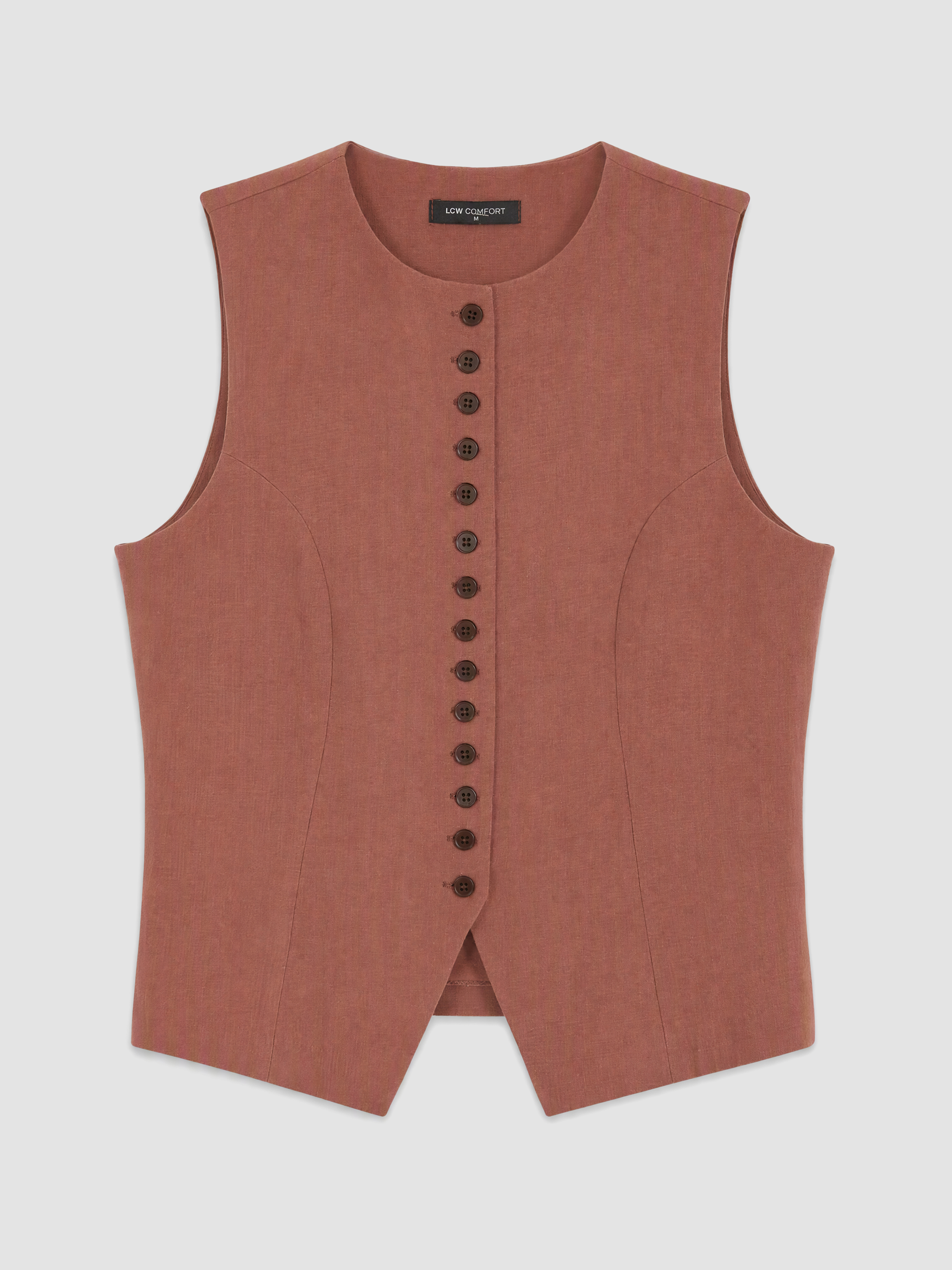 LCW Comfort Bisiklet Yaka Kadın Klasik Yelek görsel 5
