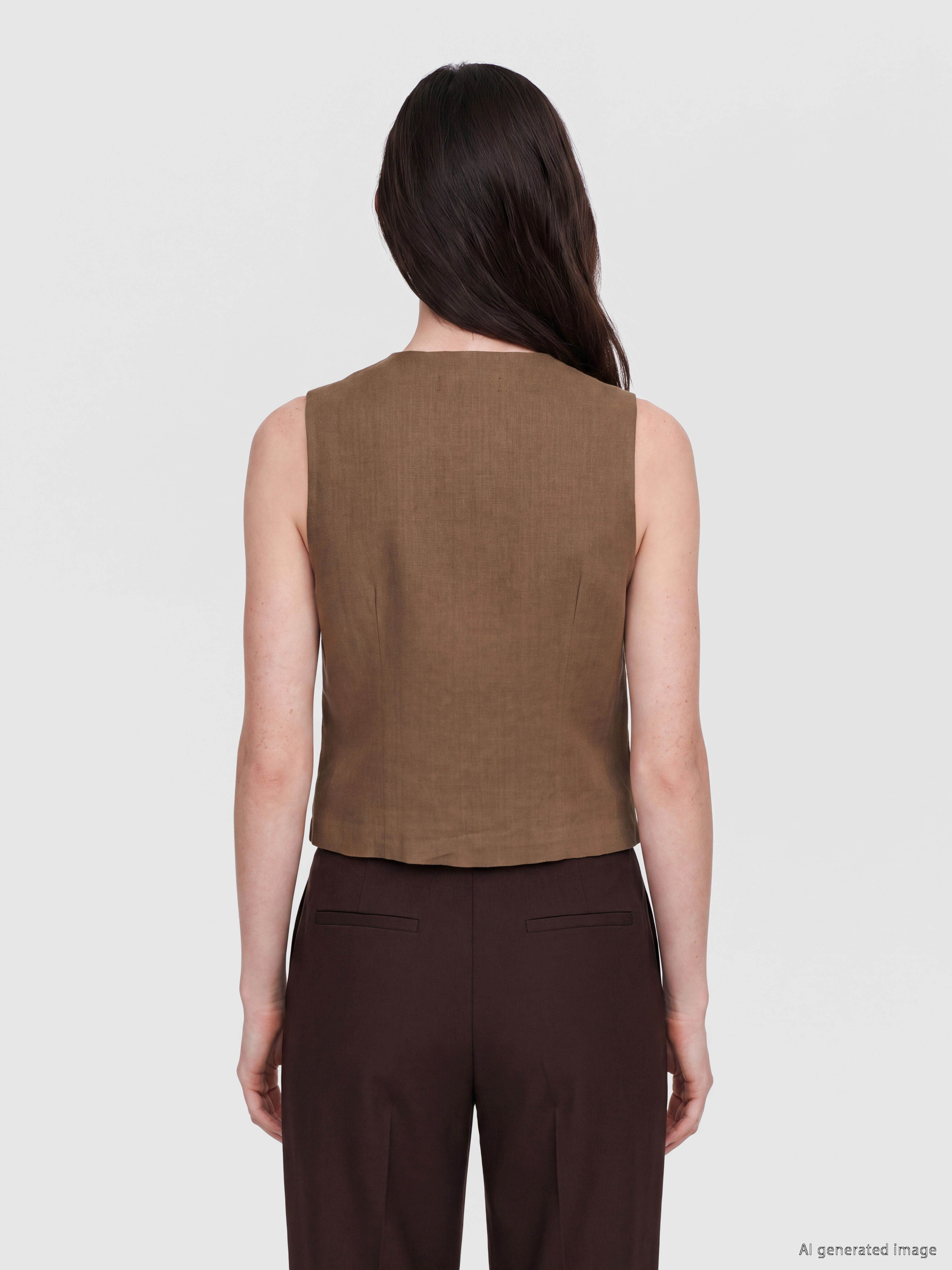 LCW Comfort Bisiklet Yaka Kadın Klasik Yelek görsel 4