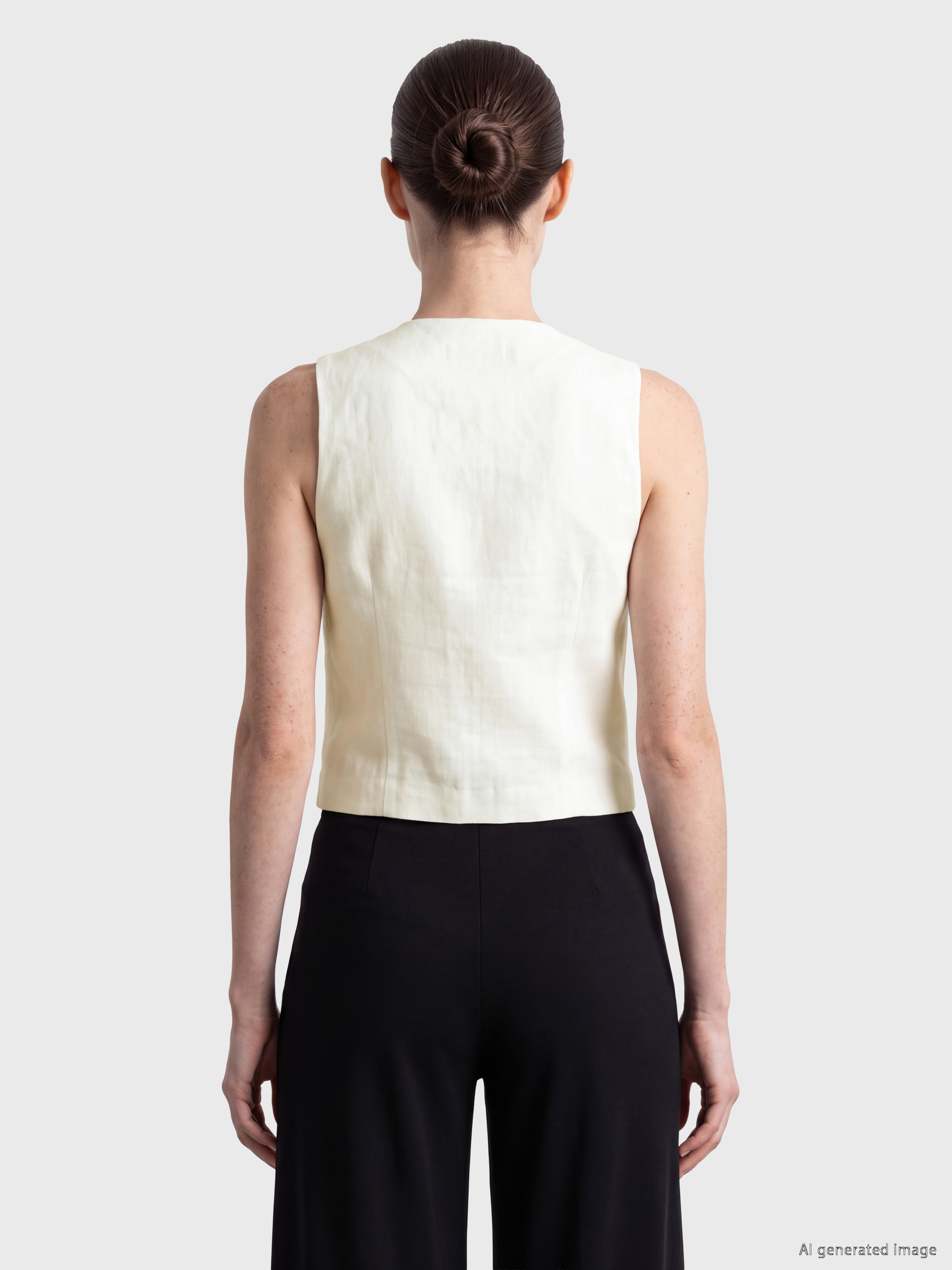 LCW Comfort Bisiklet Yaka Kadın Klasik Yelek görsel 4
