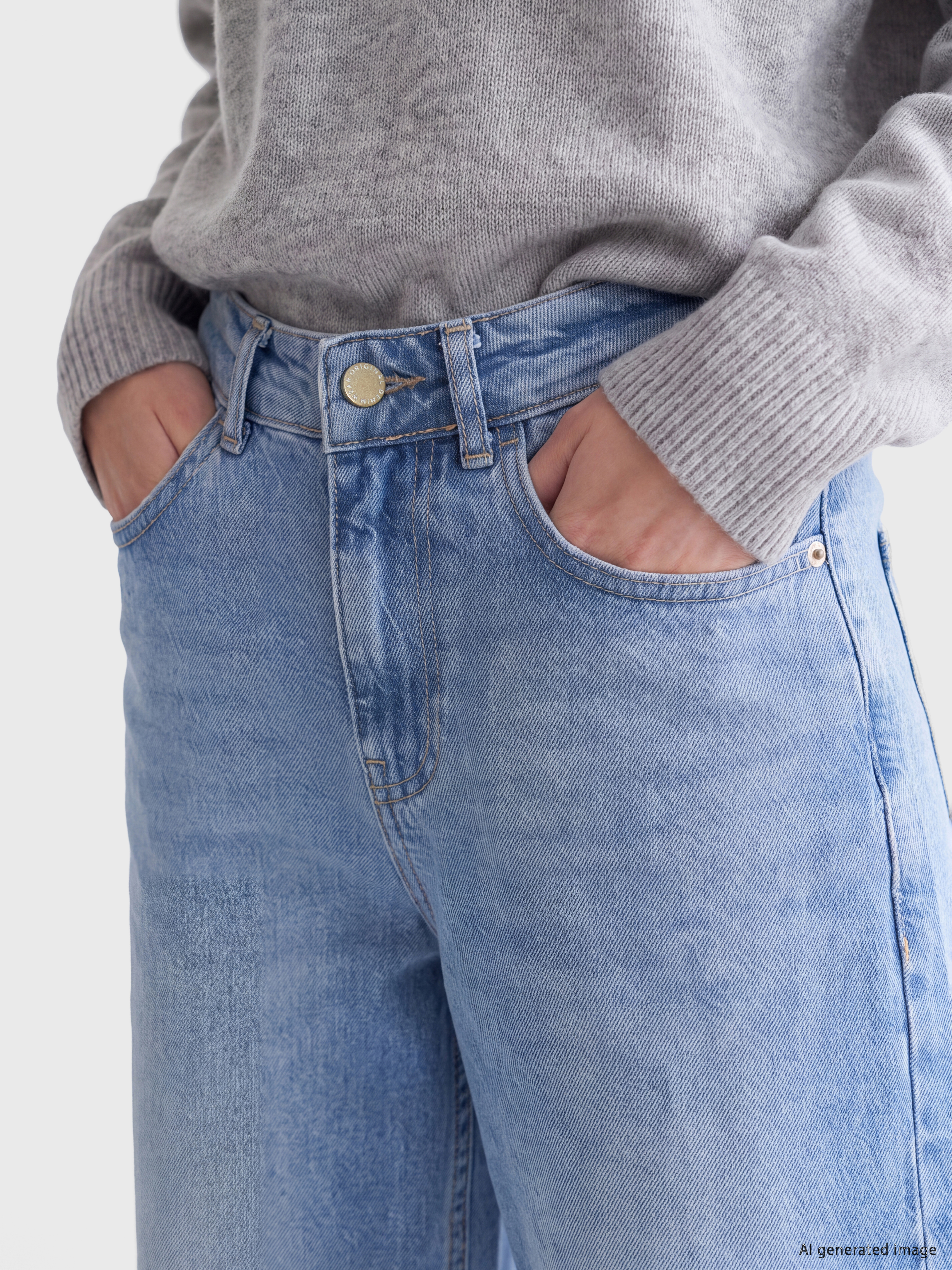 LCW Jeans Wideleg Kadın Jean Pantolon görsel 3