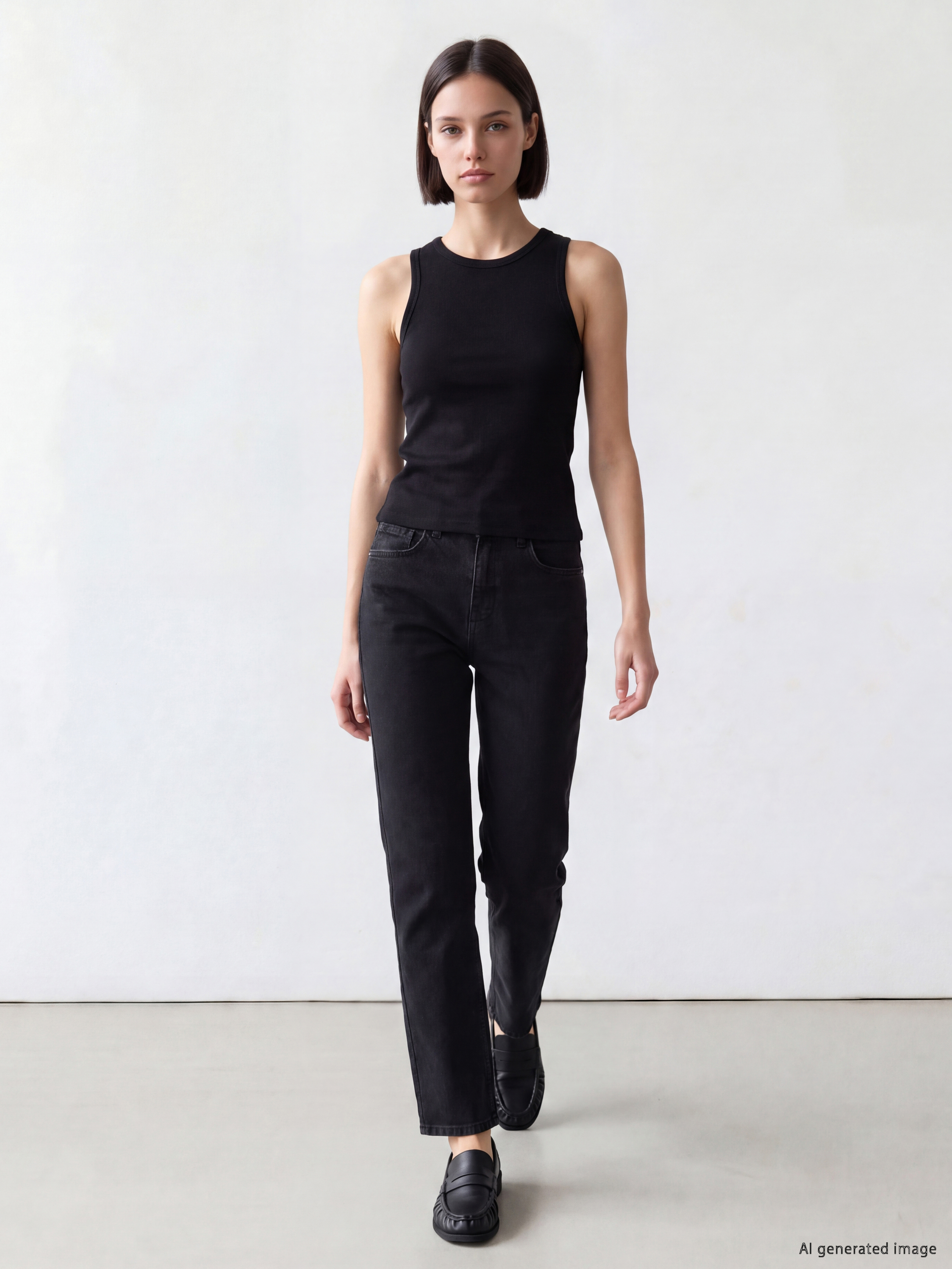LCW Comfort Bisiklet Yaka Kadın Atlet görsel 2