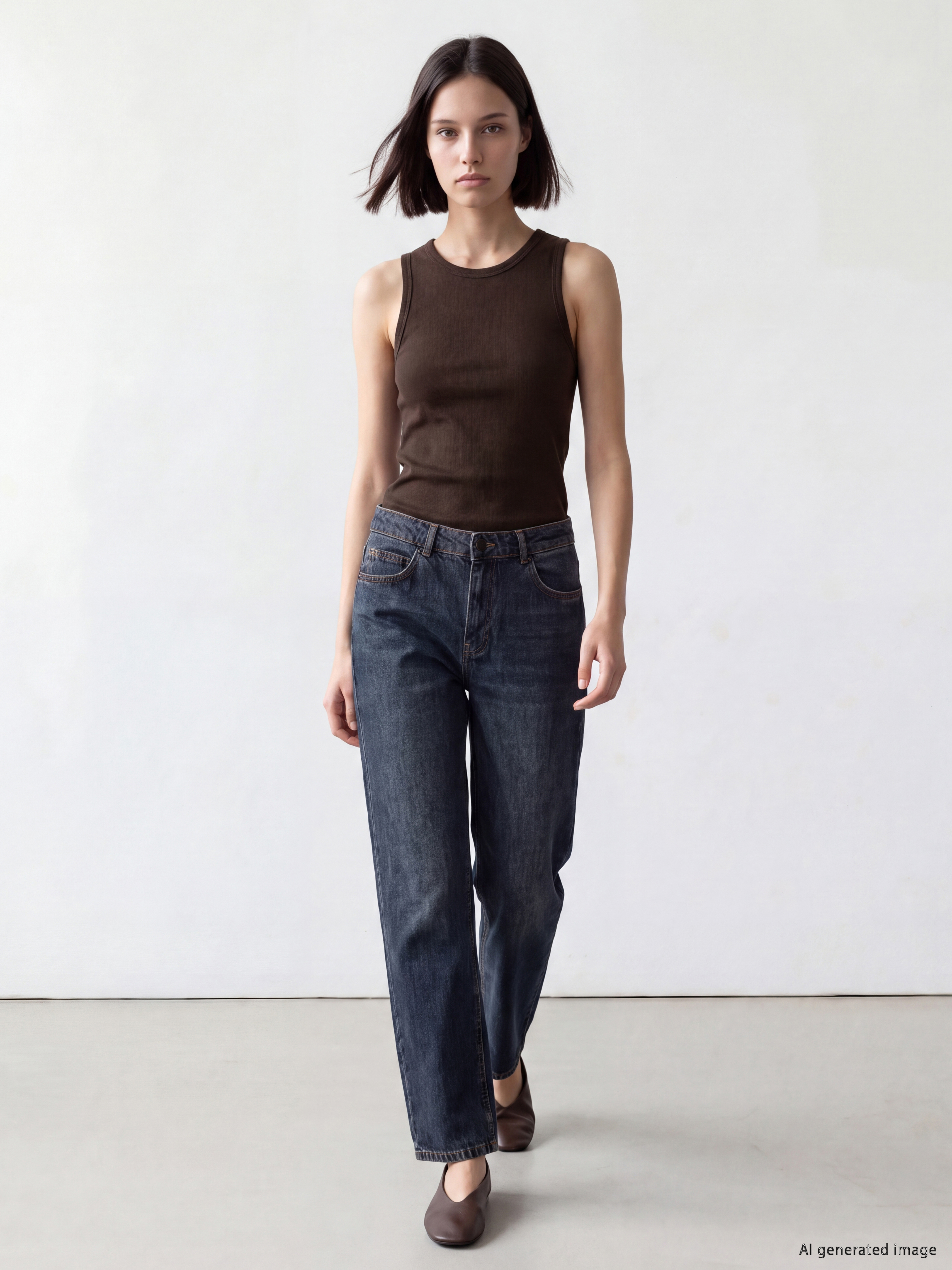 LCW Comfort Bisiklet Yaka Kadın Atlet görsel 2