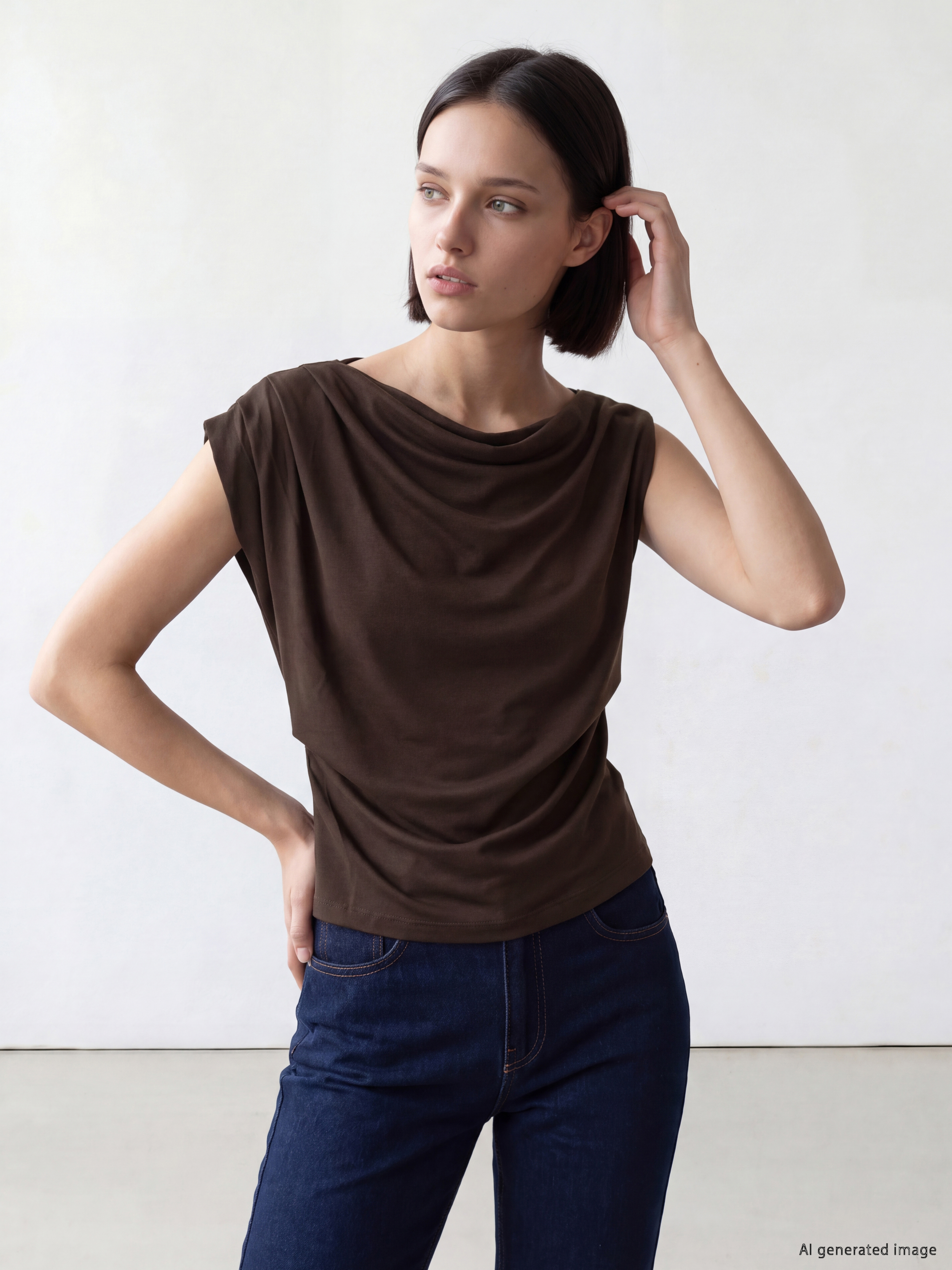 LCW Comfort Dökümlü Yaka Büzgülü Bluz