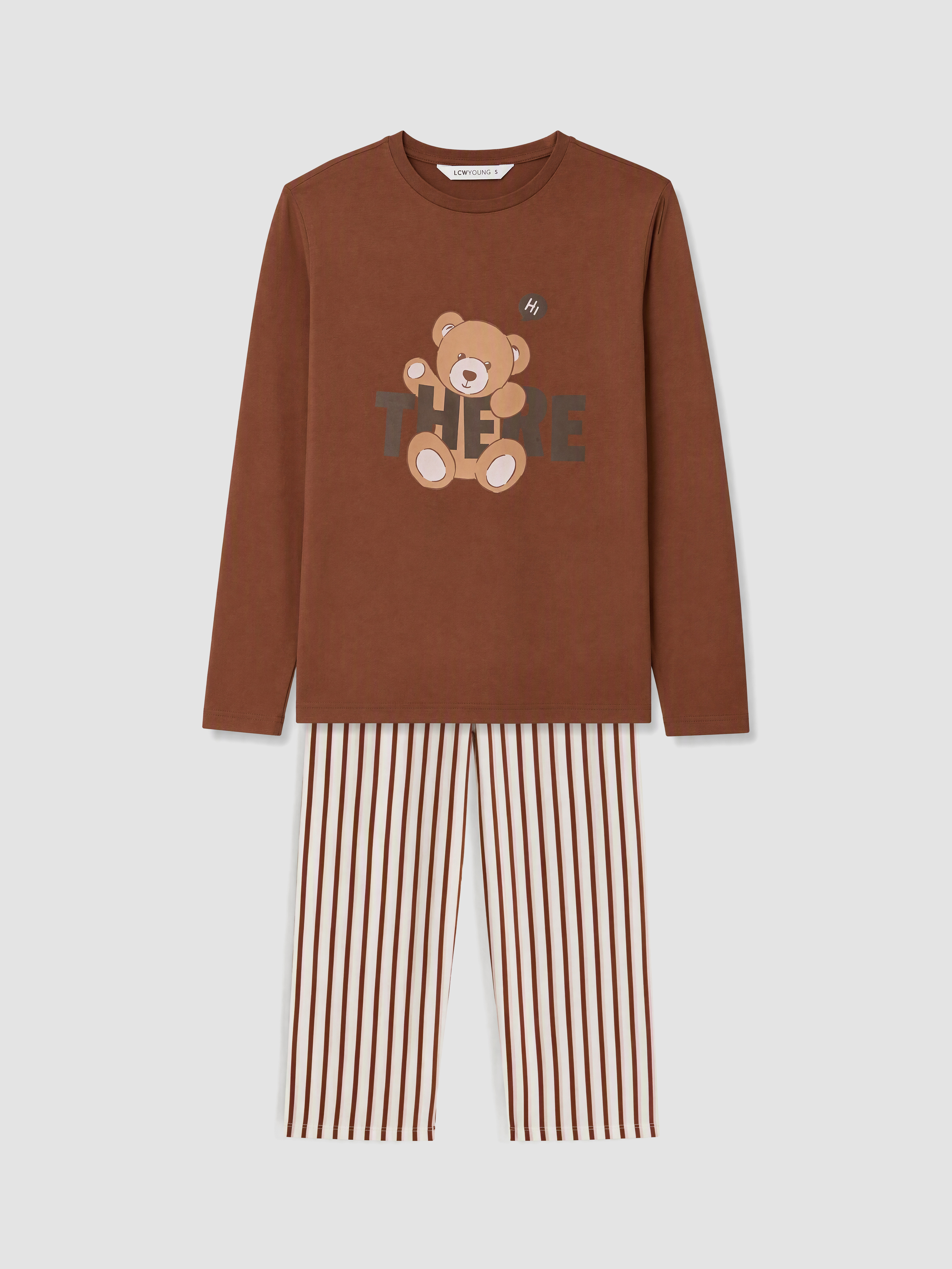 LCW Young Ayı Baskılı Kadın Pijama Takım görsel 5