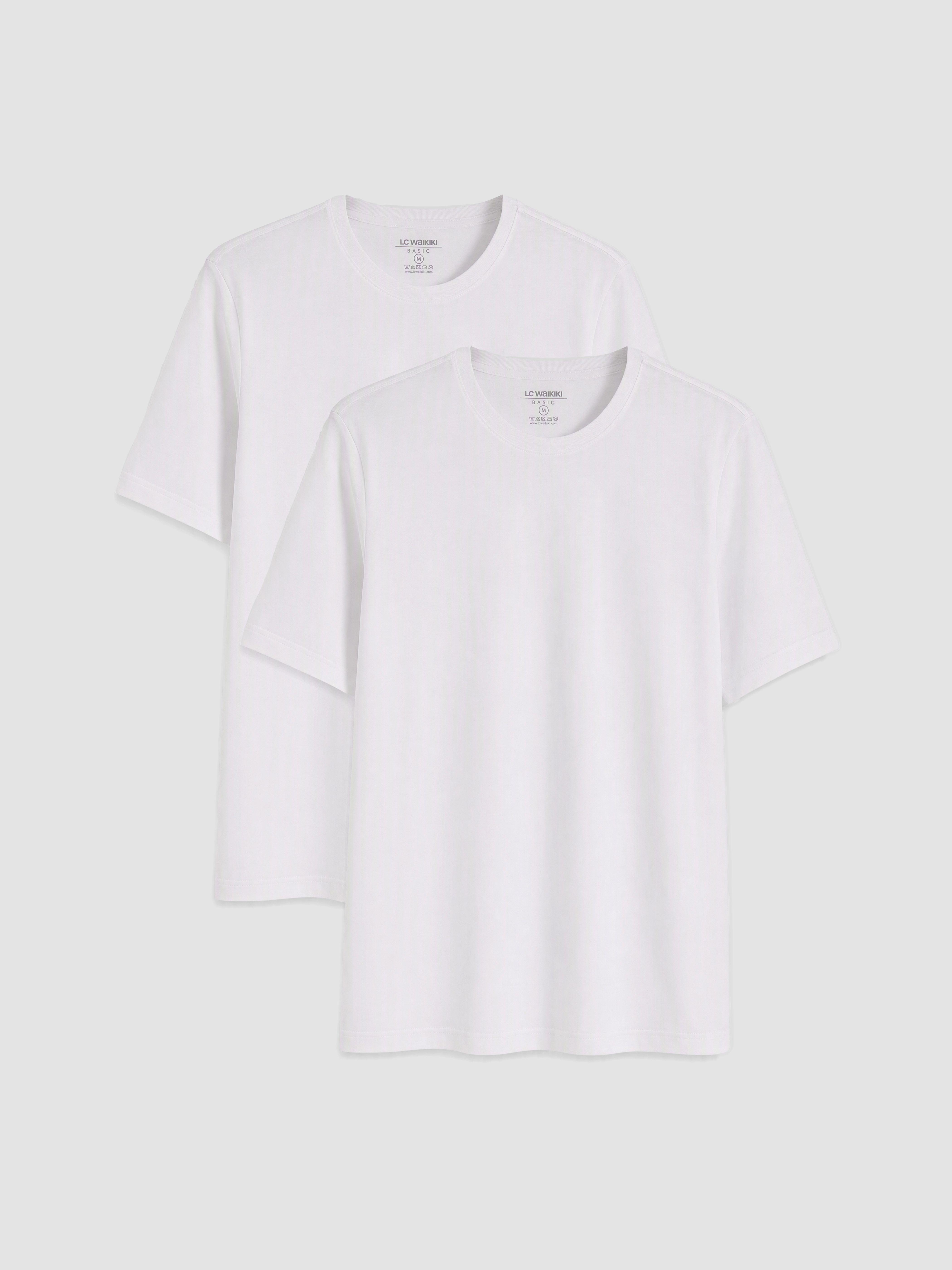 LCWAIKIKI Classic 2'li Regular Fit İnce Kumaş Tişört /03