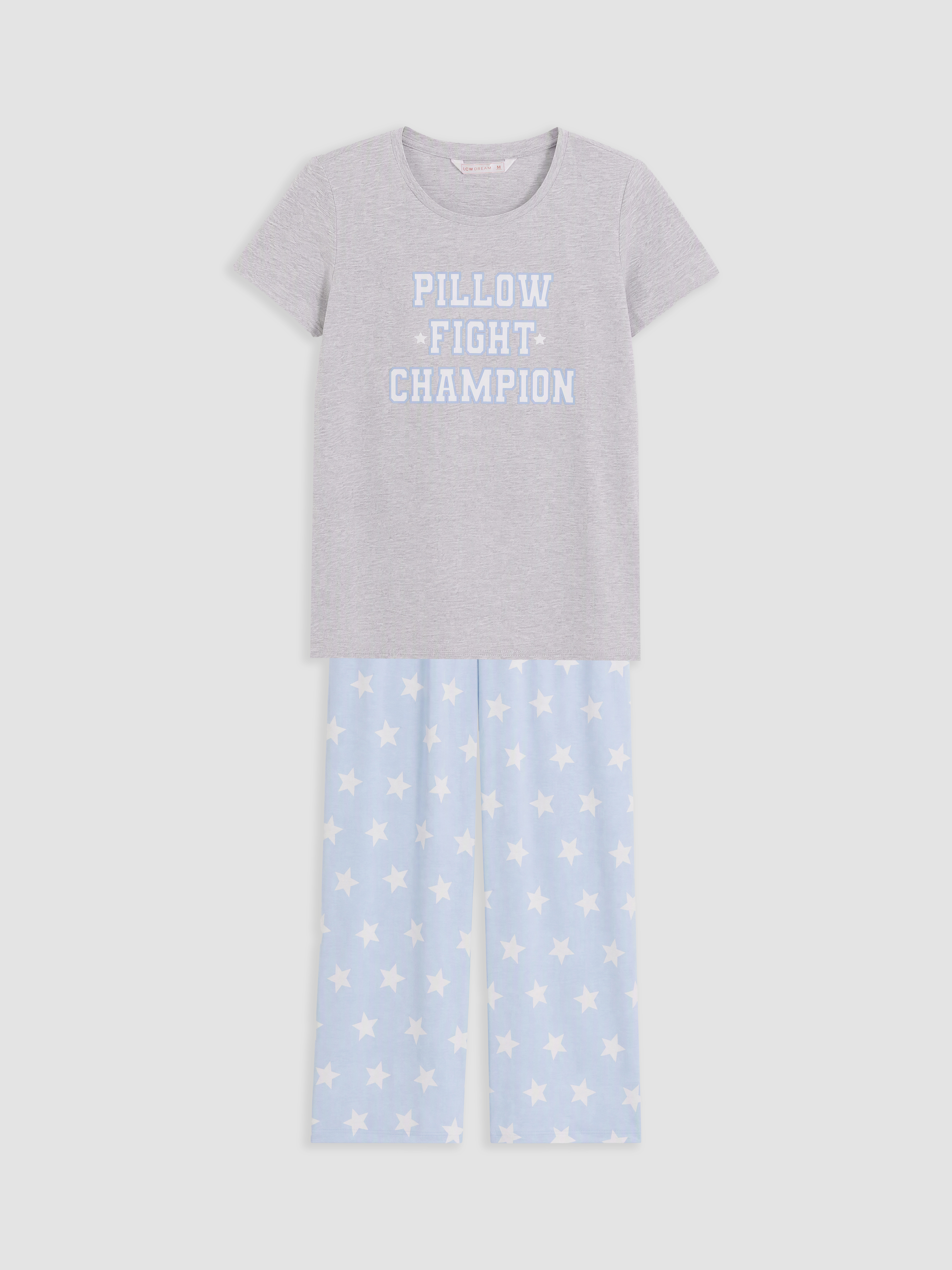 LCW DREAM Bisiklet Yaka Baskılı Kadın Pijama Takım