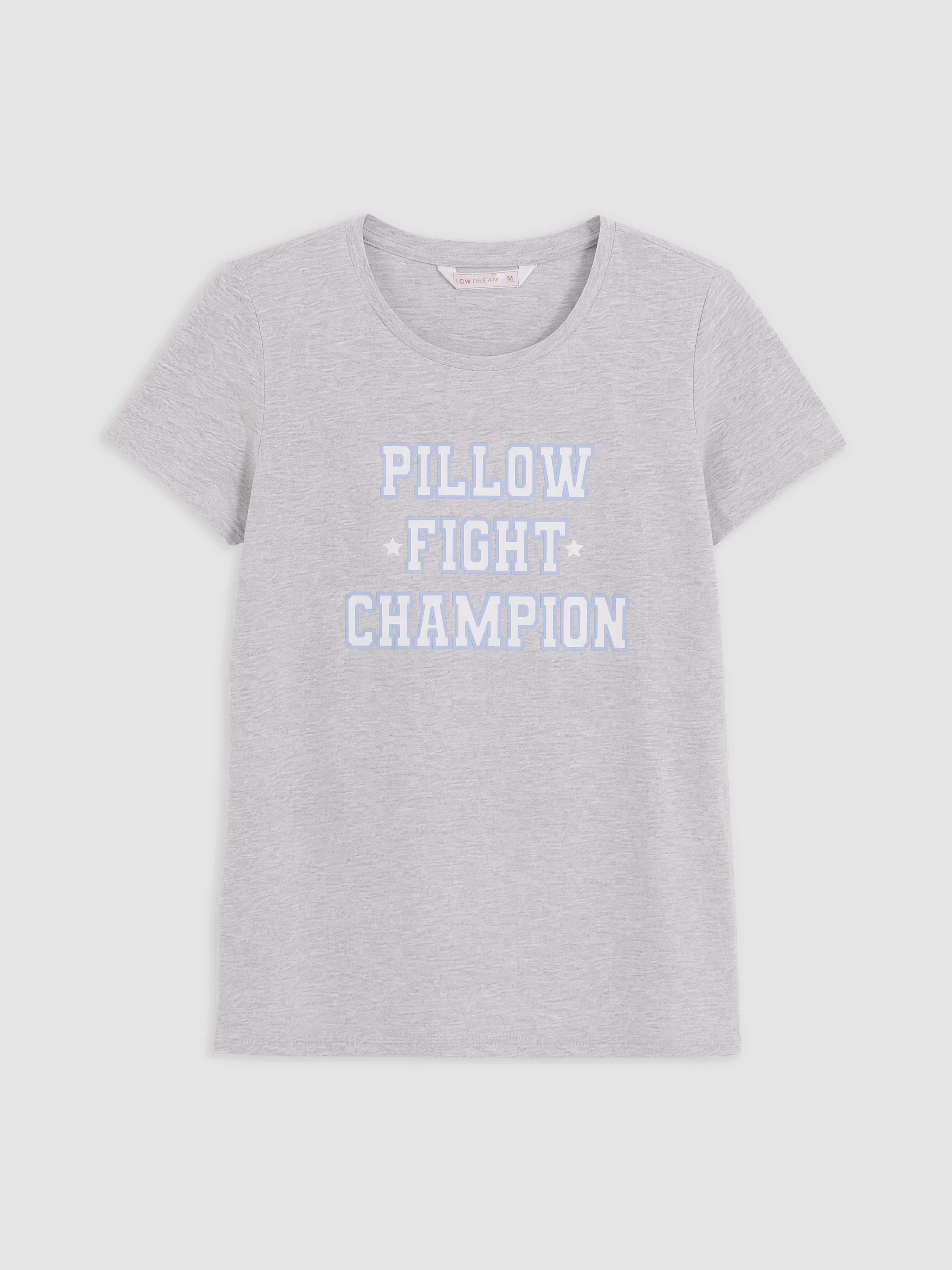 LCW DREAM Bisiklet Yaka Baskılı Kadın Pijama Takım görsel 2