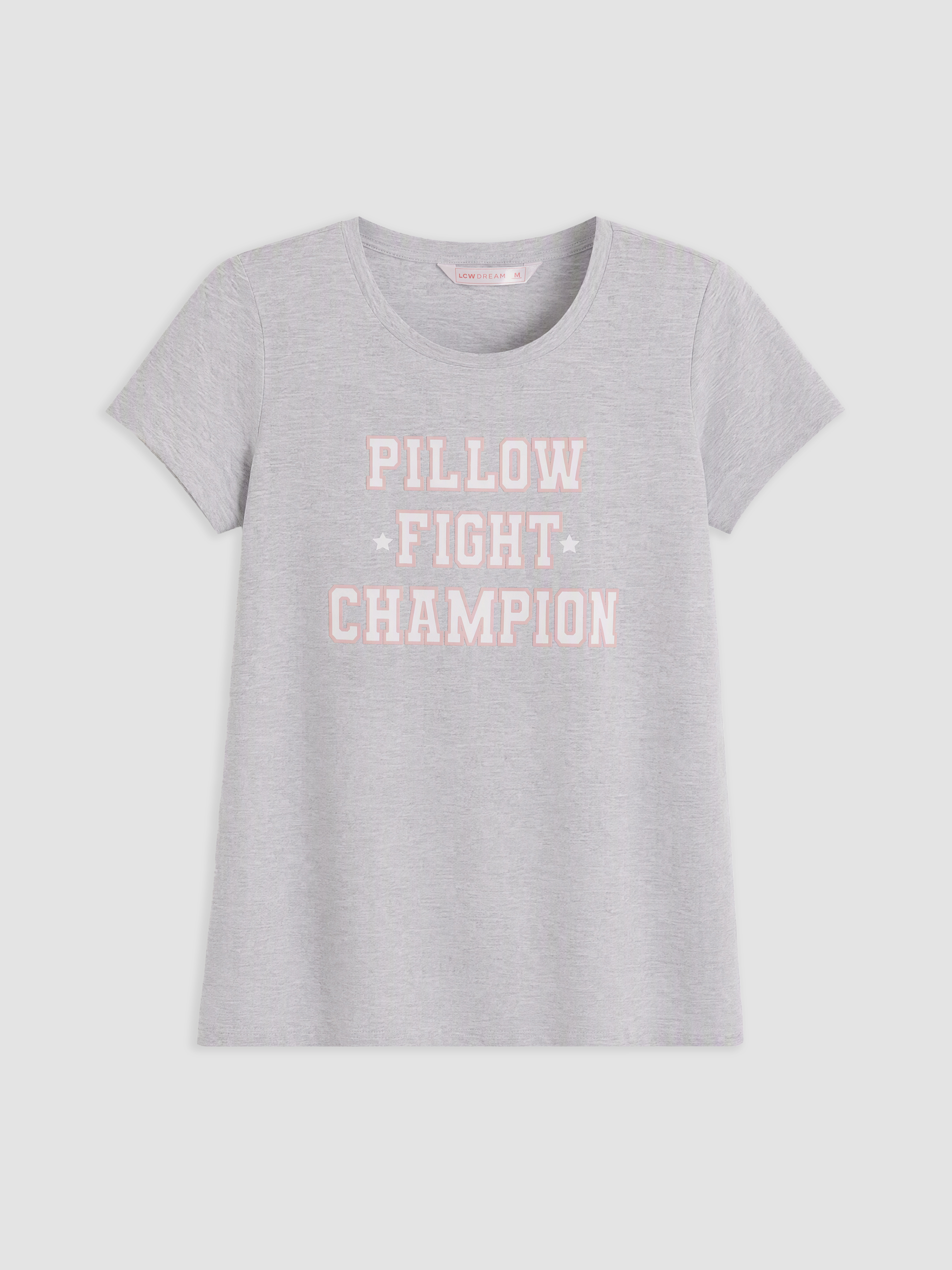 LCW DREAM Bisiklet Yaka Baskılı Kadın Pijama Takım görsel 2