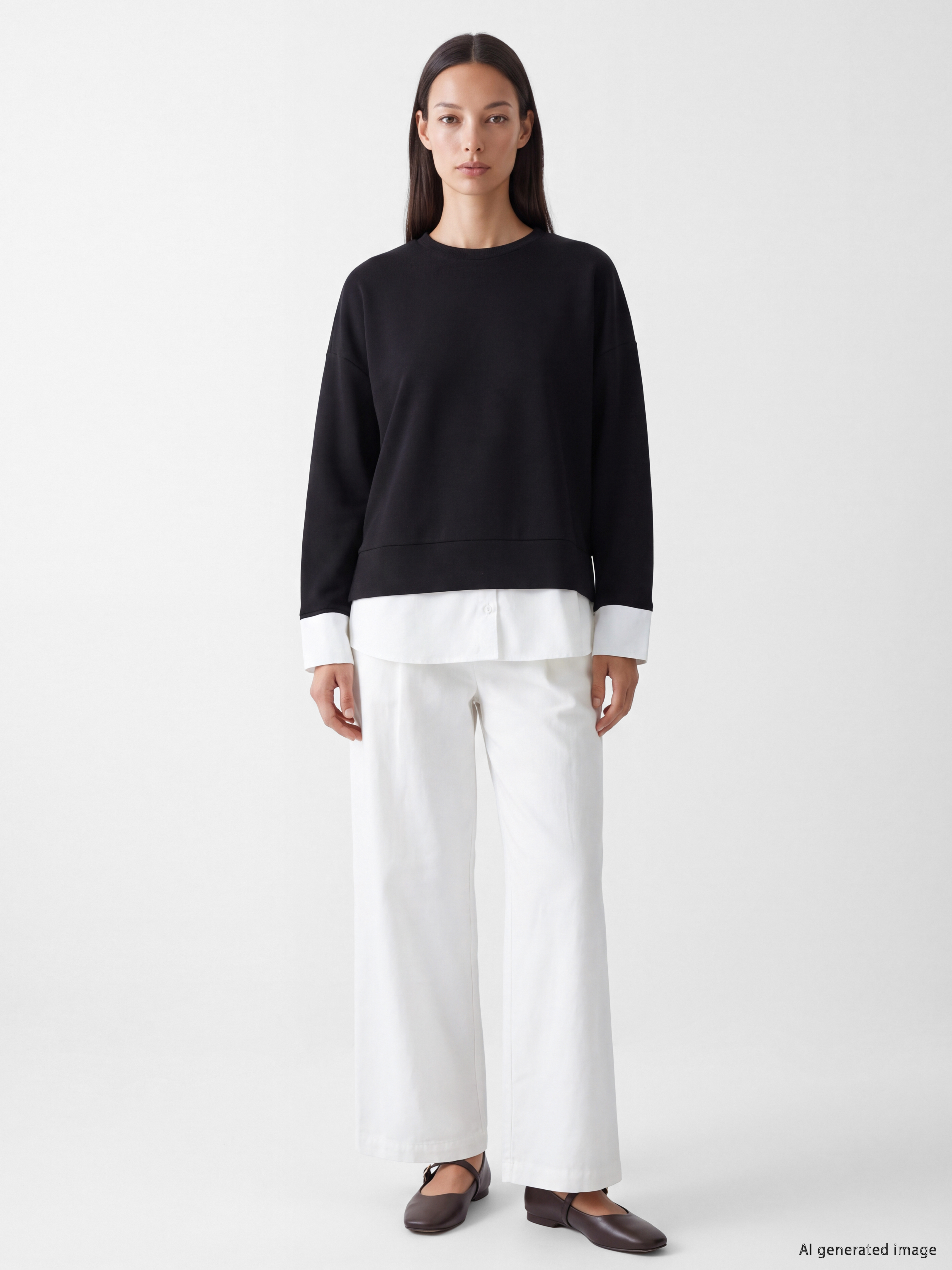 LCW EVERYDAY Oversize Soft Touch Kadın Sweatshirt görsel 2