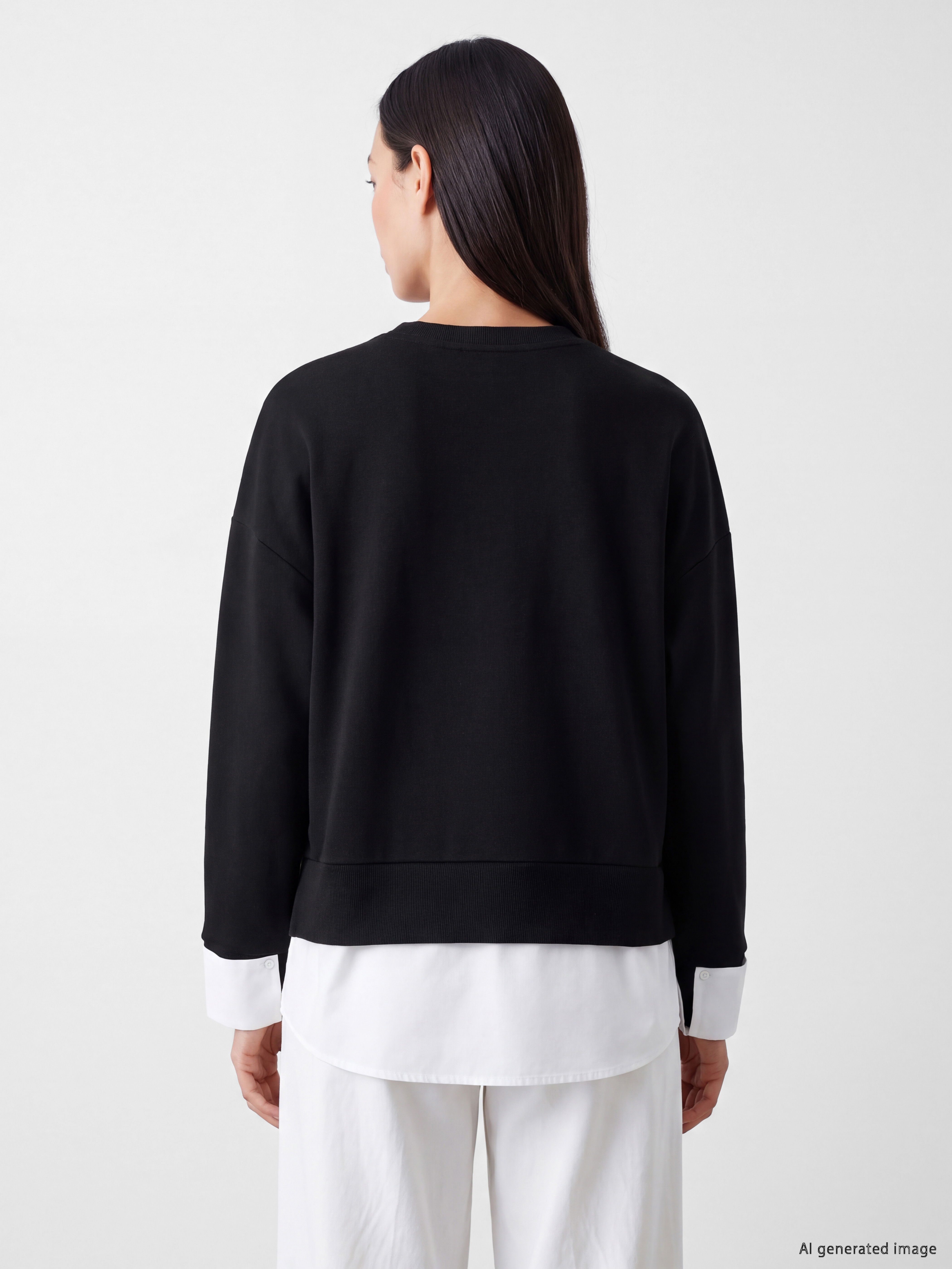 LCW EVERYDAY Oversize Soft Touch Kadın Sweatshirt görsel 4