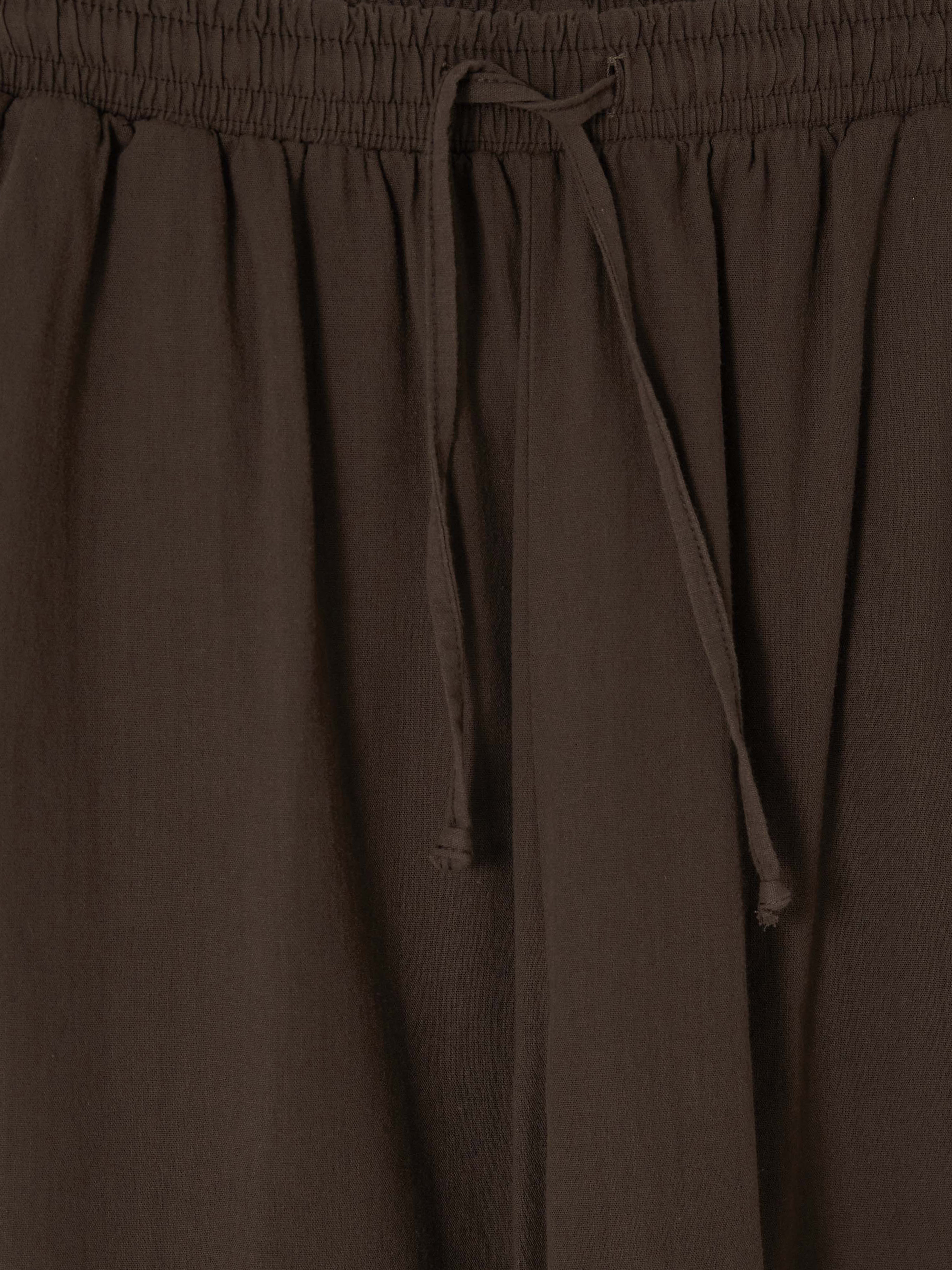 LCW Modest Beli Lastikli Kadın Geniş Paça Pantolon görsel 7