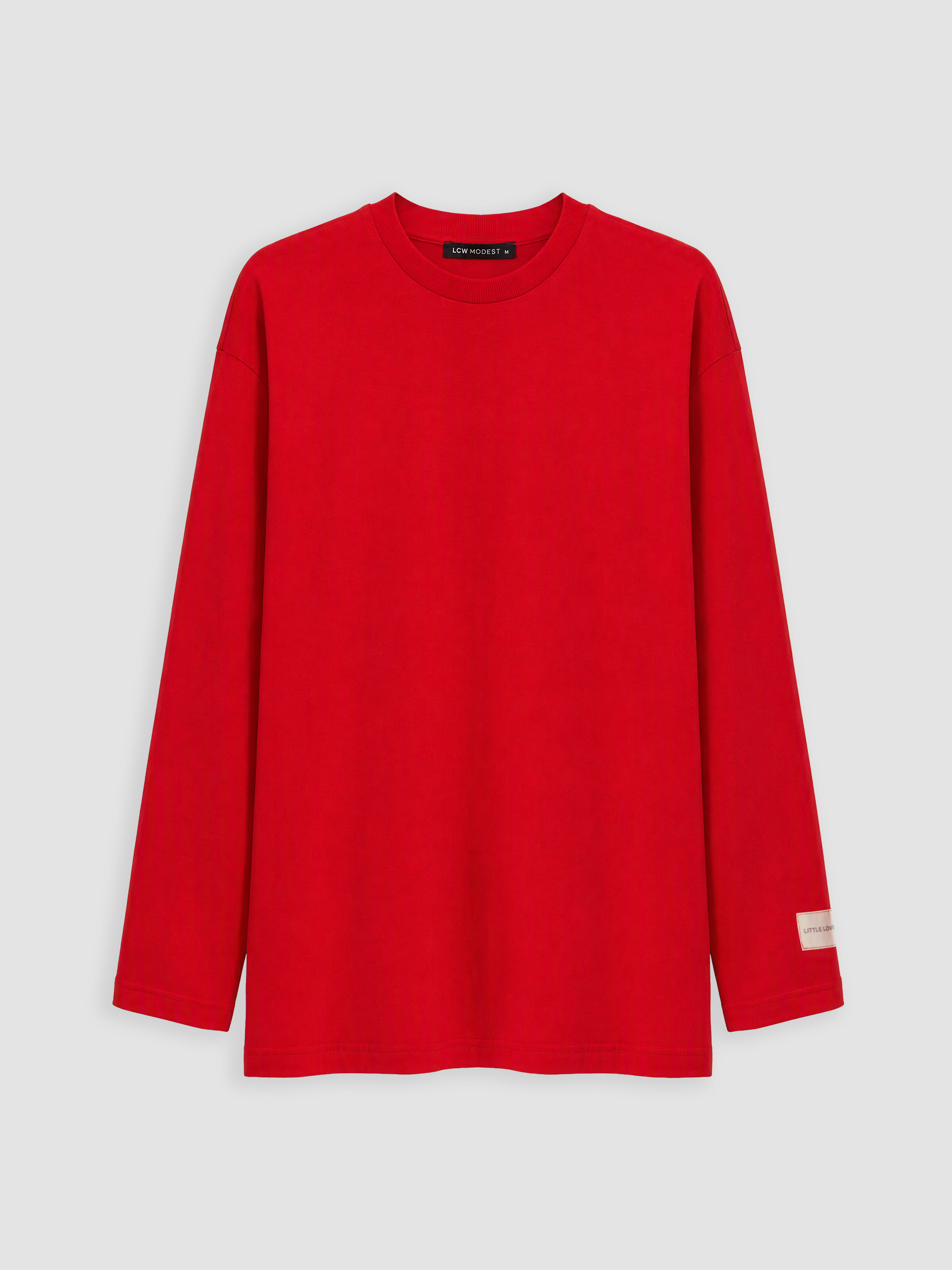 LCW Modest Bisiklet Yaka Kadın Sweatshirt Tunik görsel 5