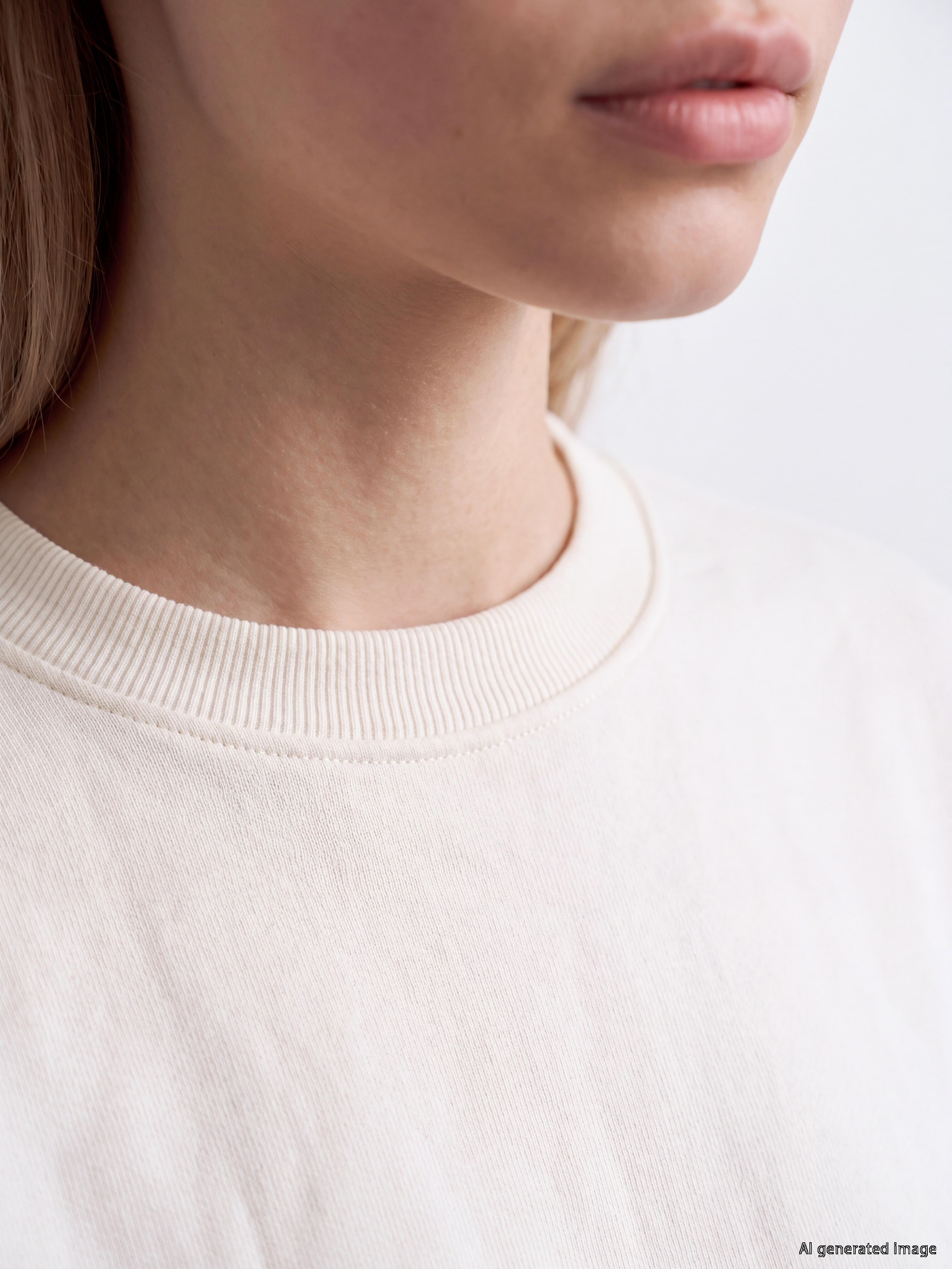 LCW Vision Bisiklet Yaka Oversize Kadın Sweatshirt görsel 3