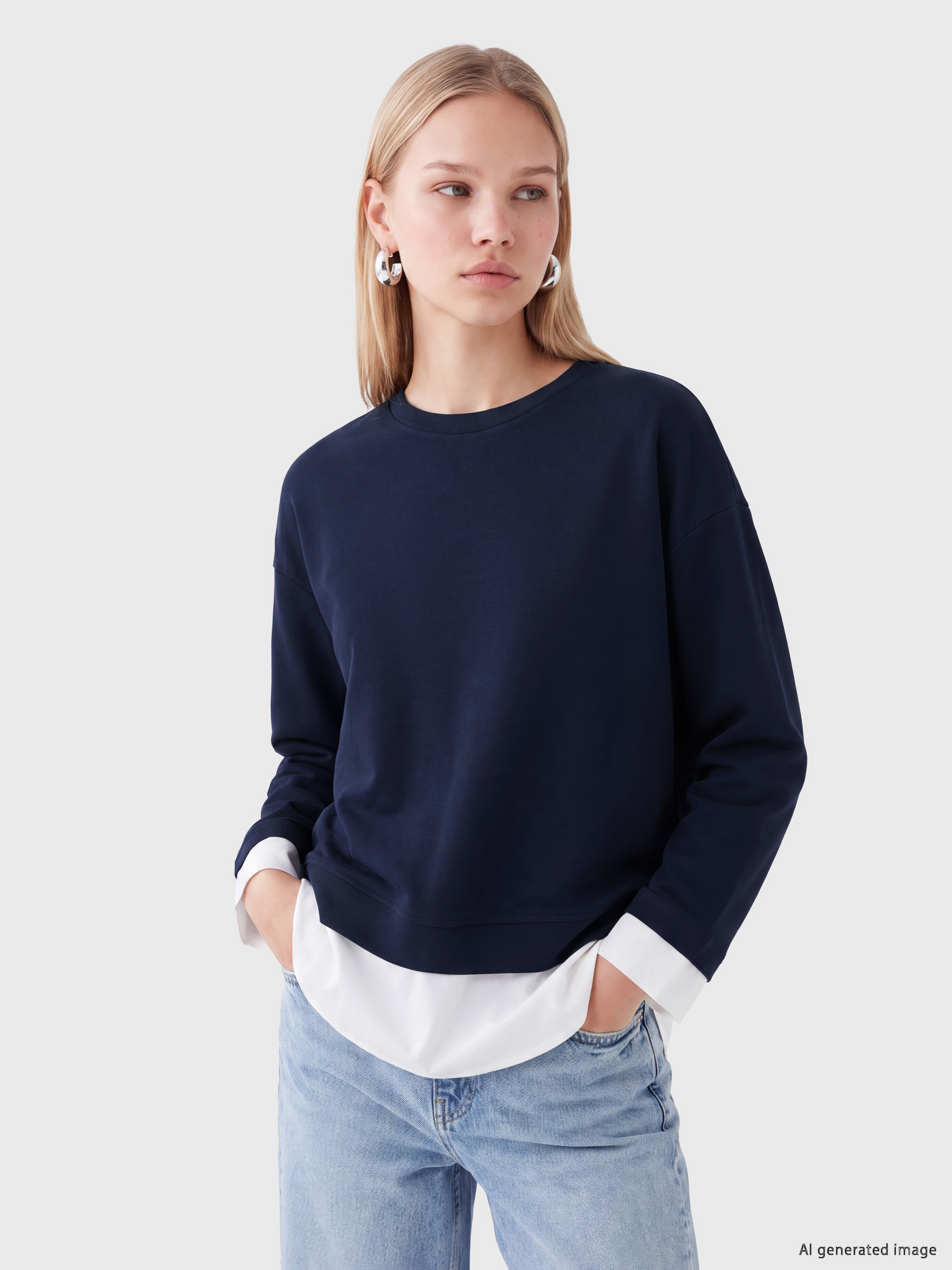 Natuvera Bisiklet Yaka Kadın Sweatshirt