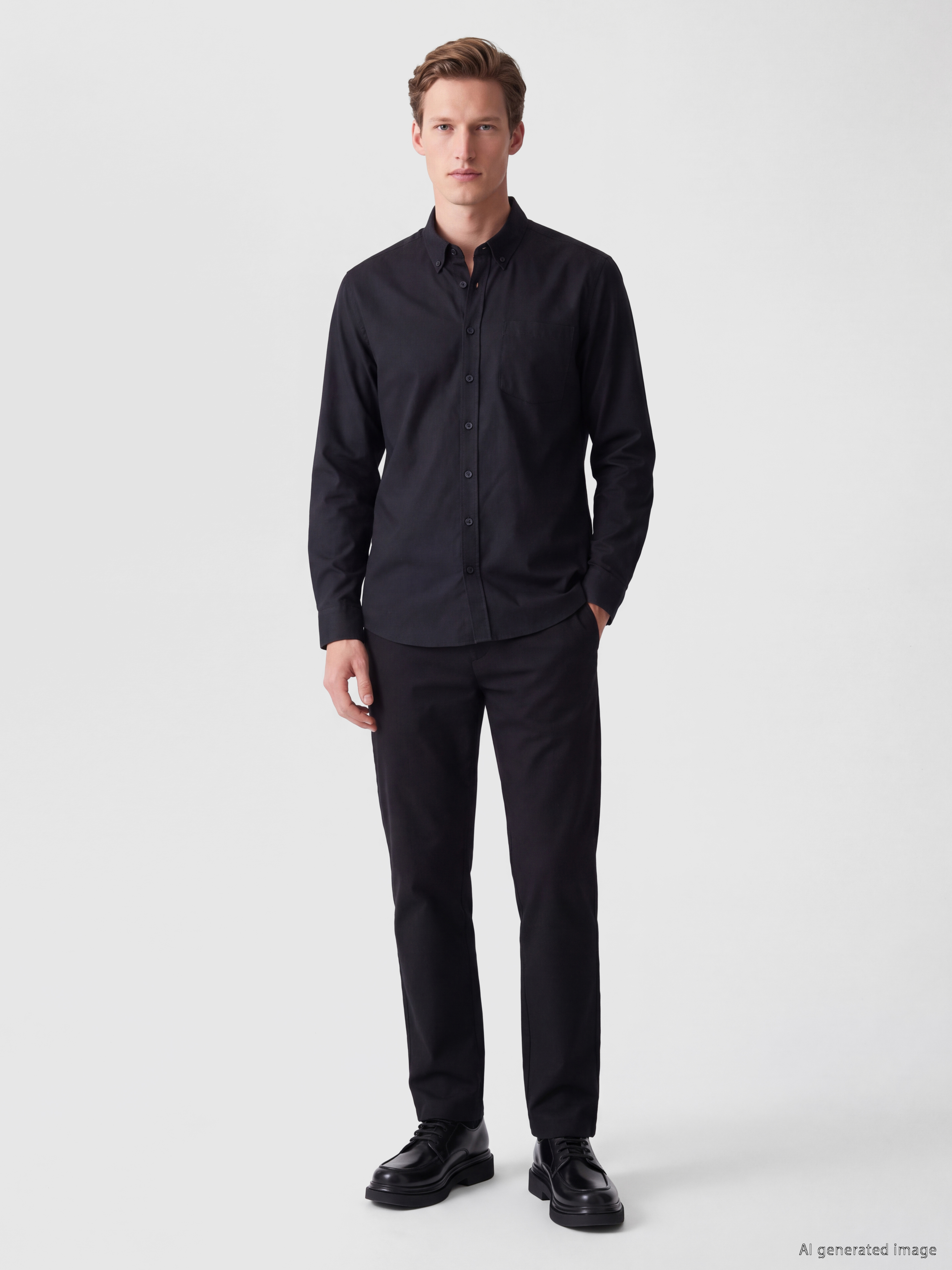 SOUTHBLUE Regular Fit Gabardin Erkek Gömlek görsel 2