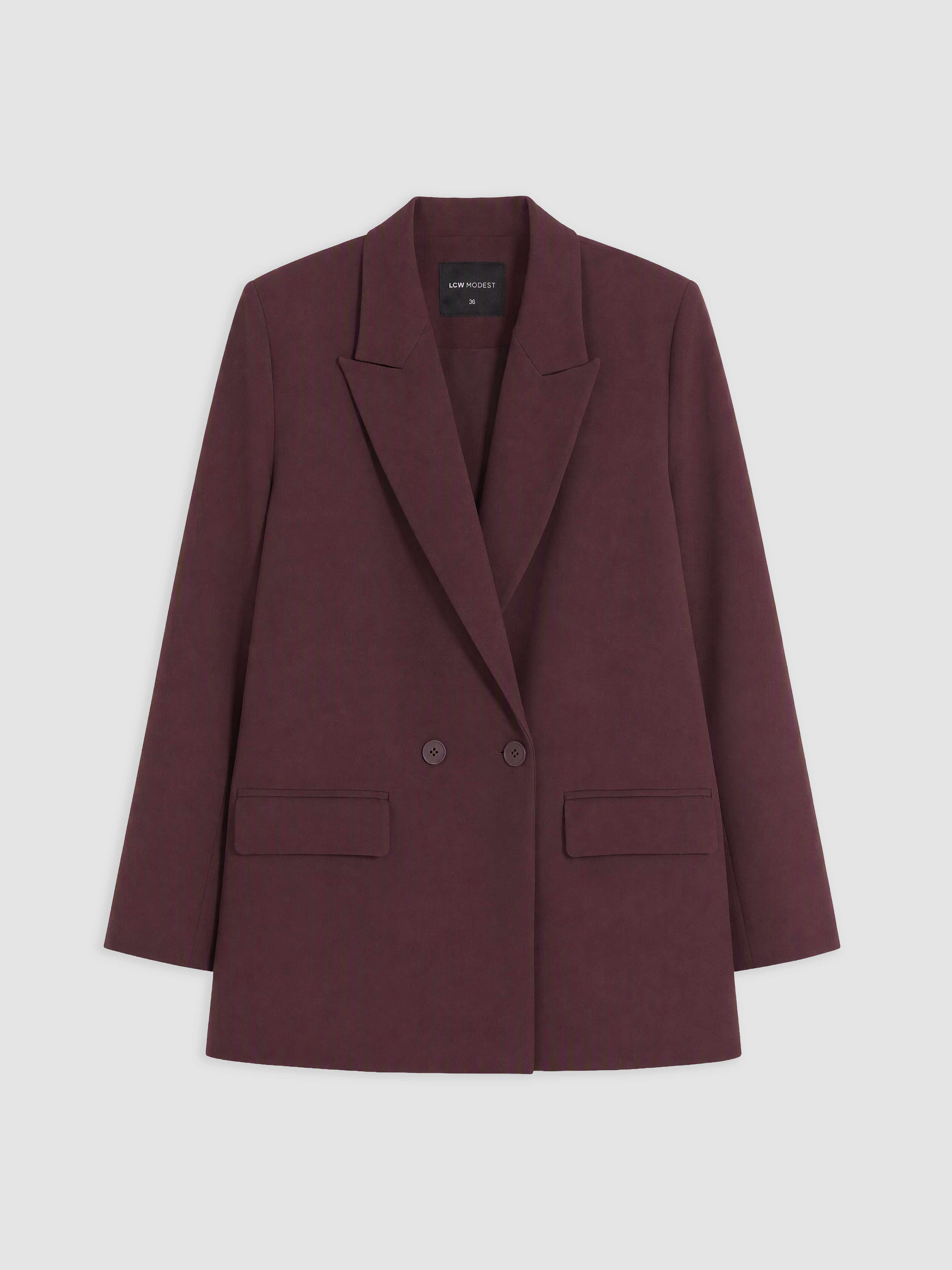 LCW Modest Kruvaze Yaka Kadın Blazer Ceket