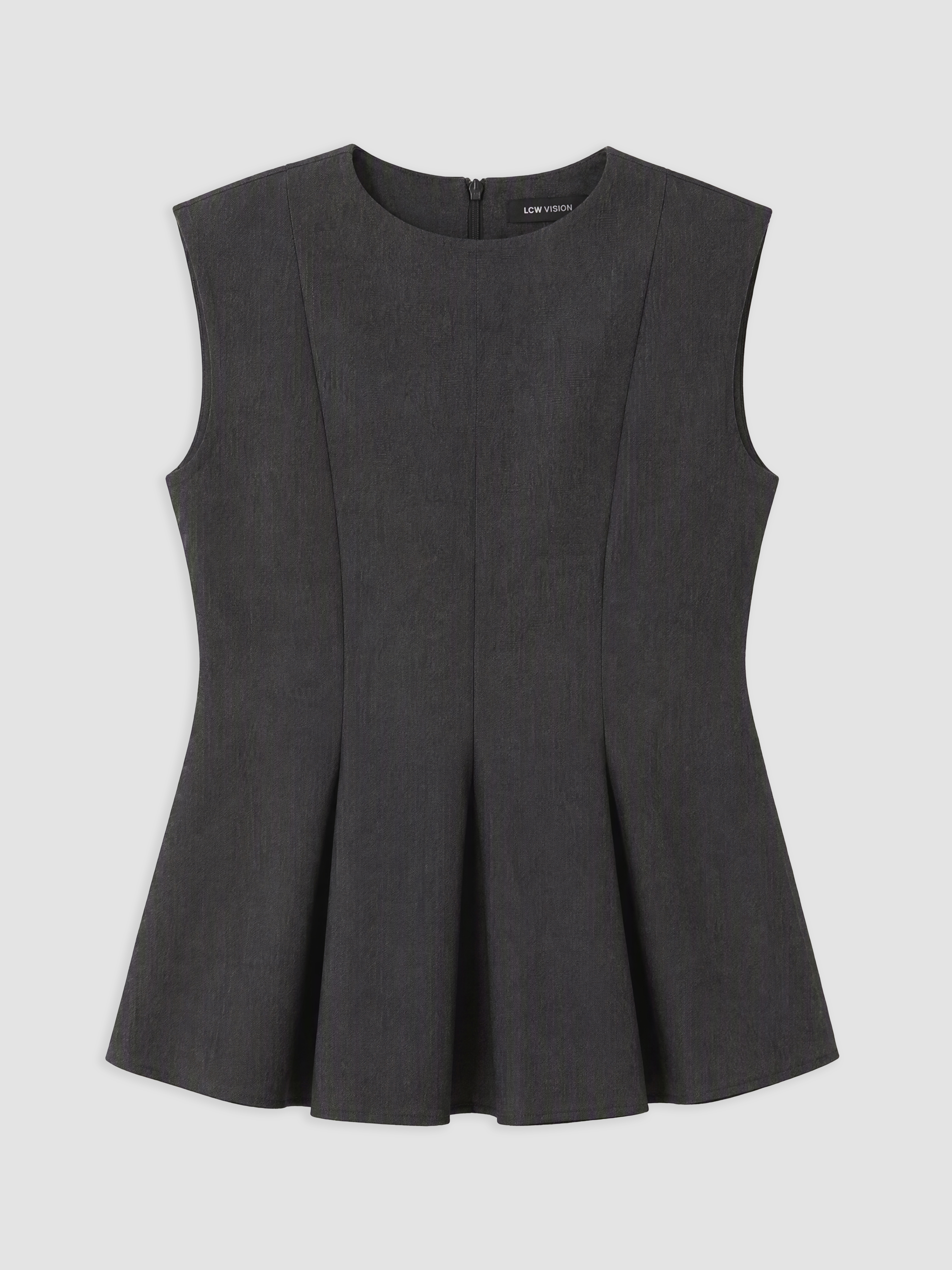LCW Vision Bisiklet Yaka Peplum Bluz
