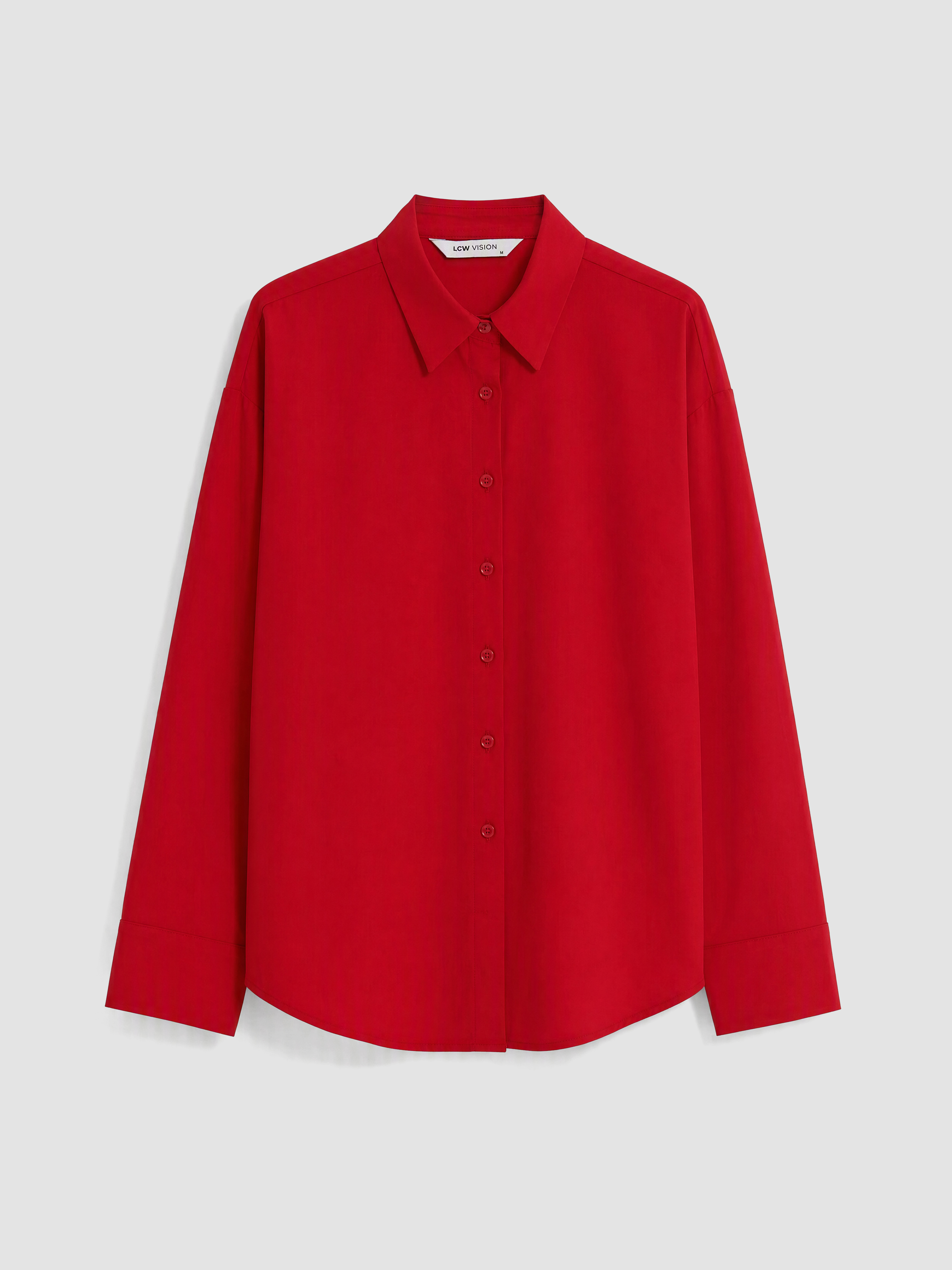 LCW Vision Oversize Poplin Kadın Gömlek görsel 5