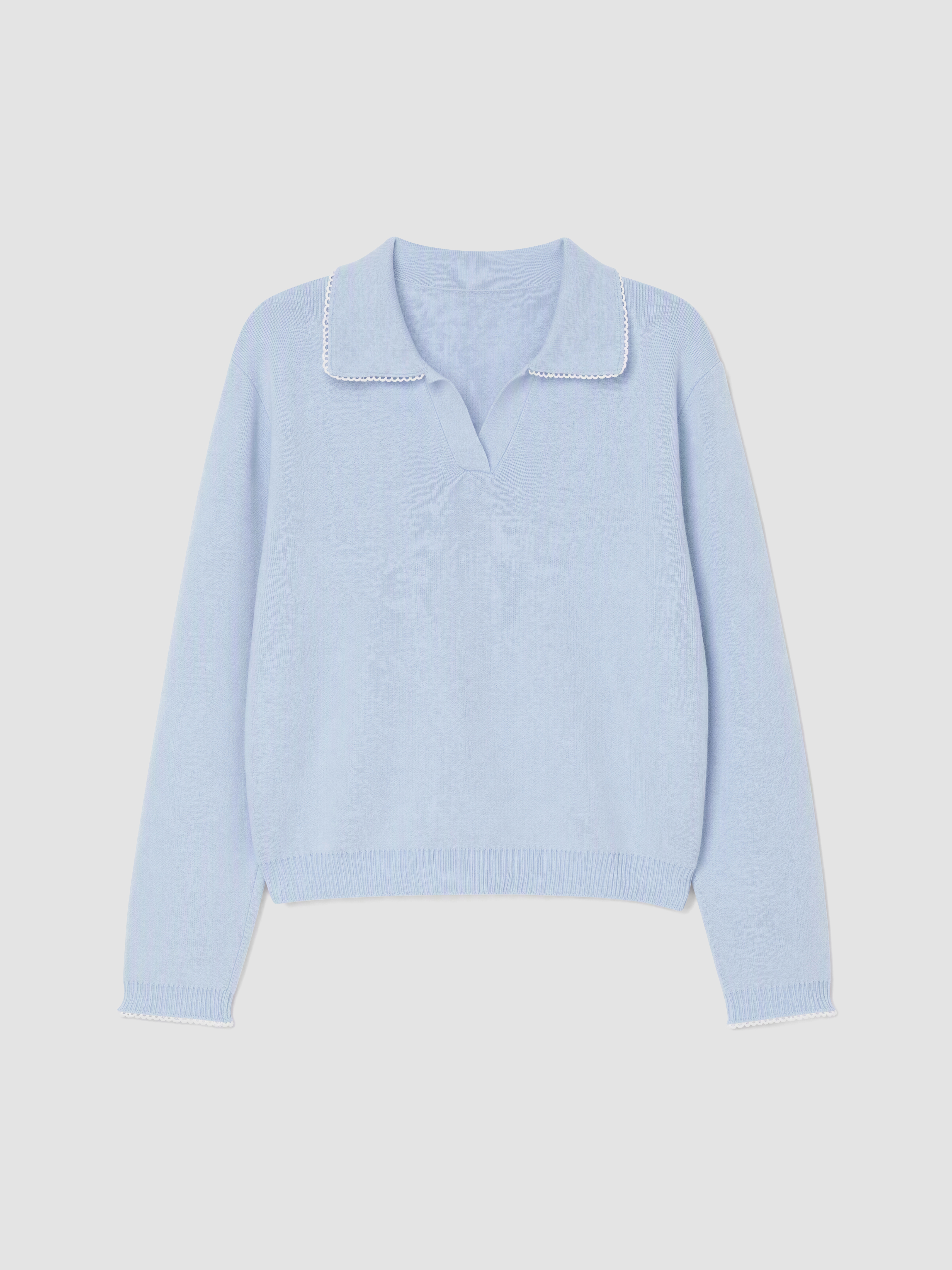 LCW Comfort Polo Yaka Kadın Triko Kazak görsel 5