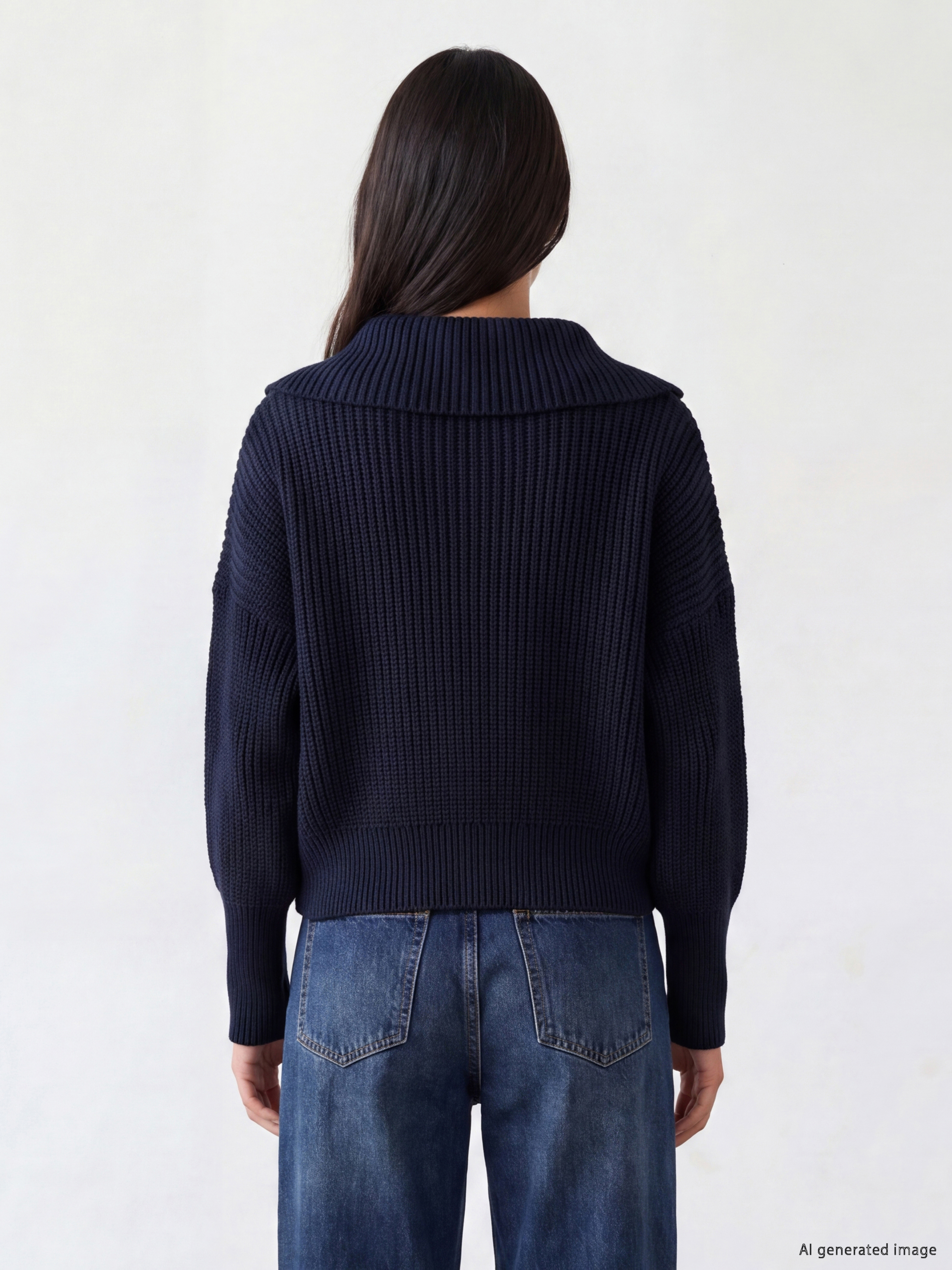 LCW Comfort Dik Yaka Kadın Triko Hırka görsel 4
