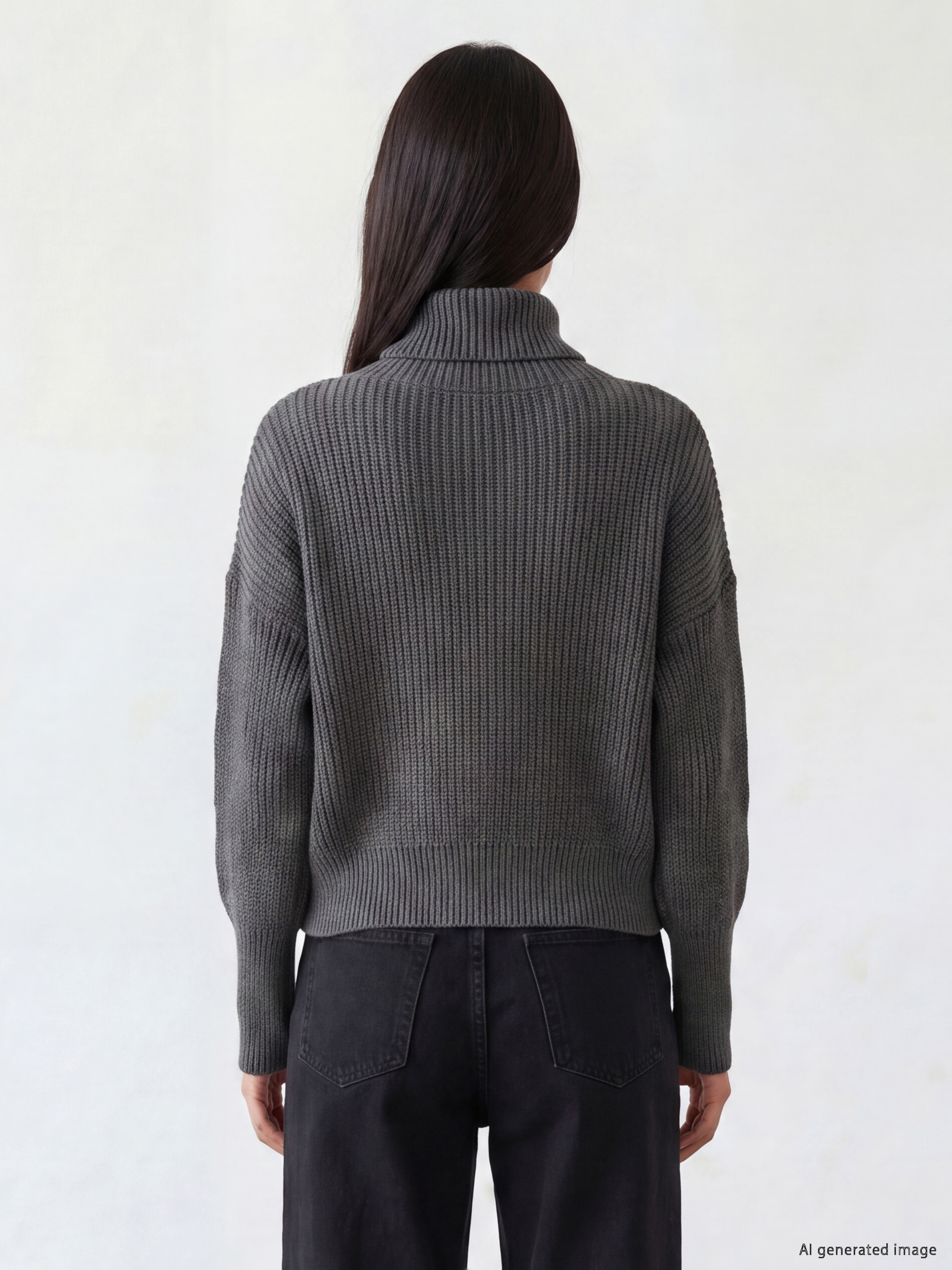 LCW Comfort Dik Yaka Kadın Triko Hırka görsel 4