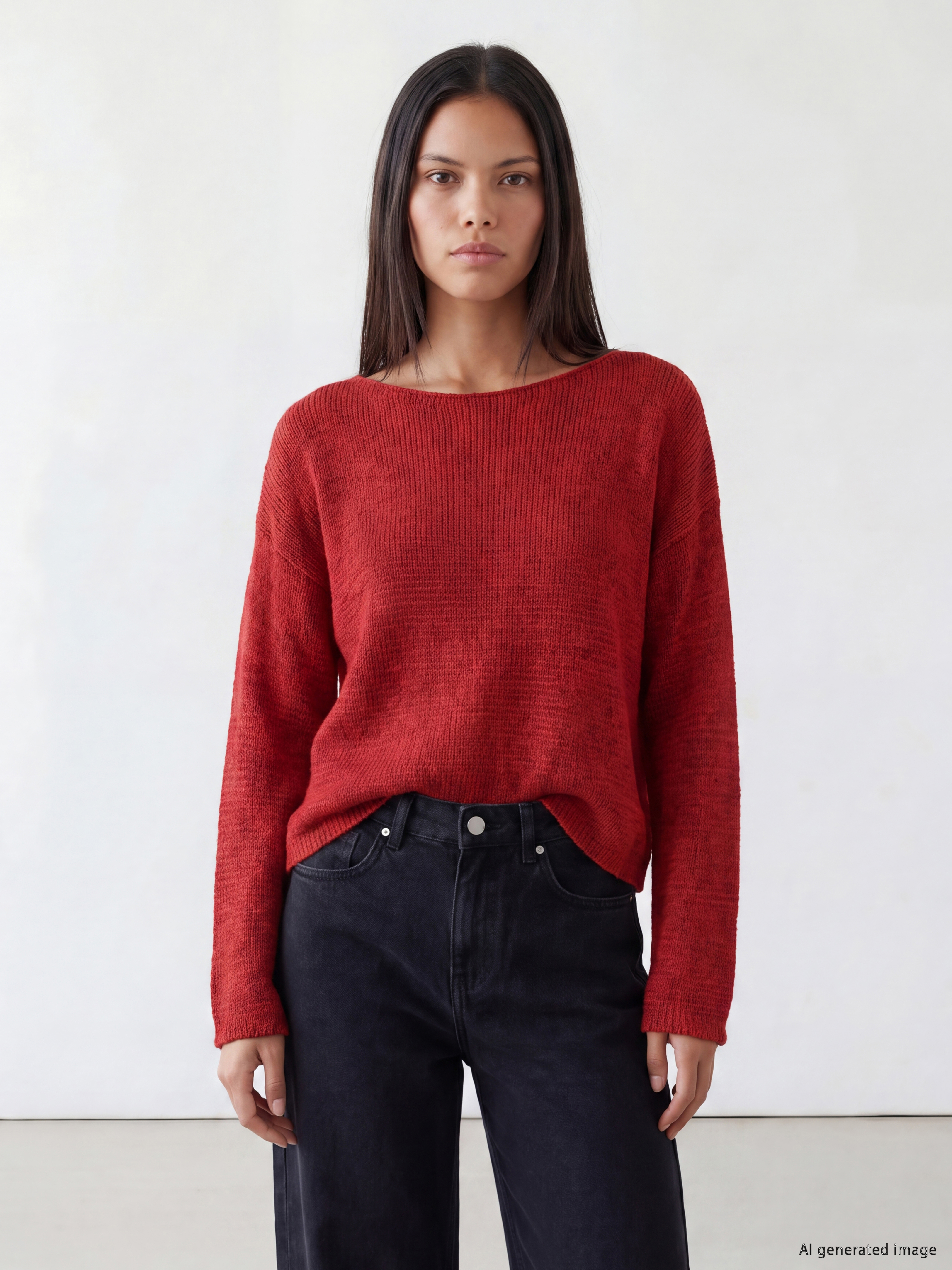 LCW Comfort Kayık Yaka Kadın Triko Kazak