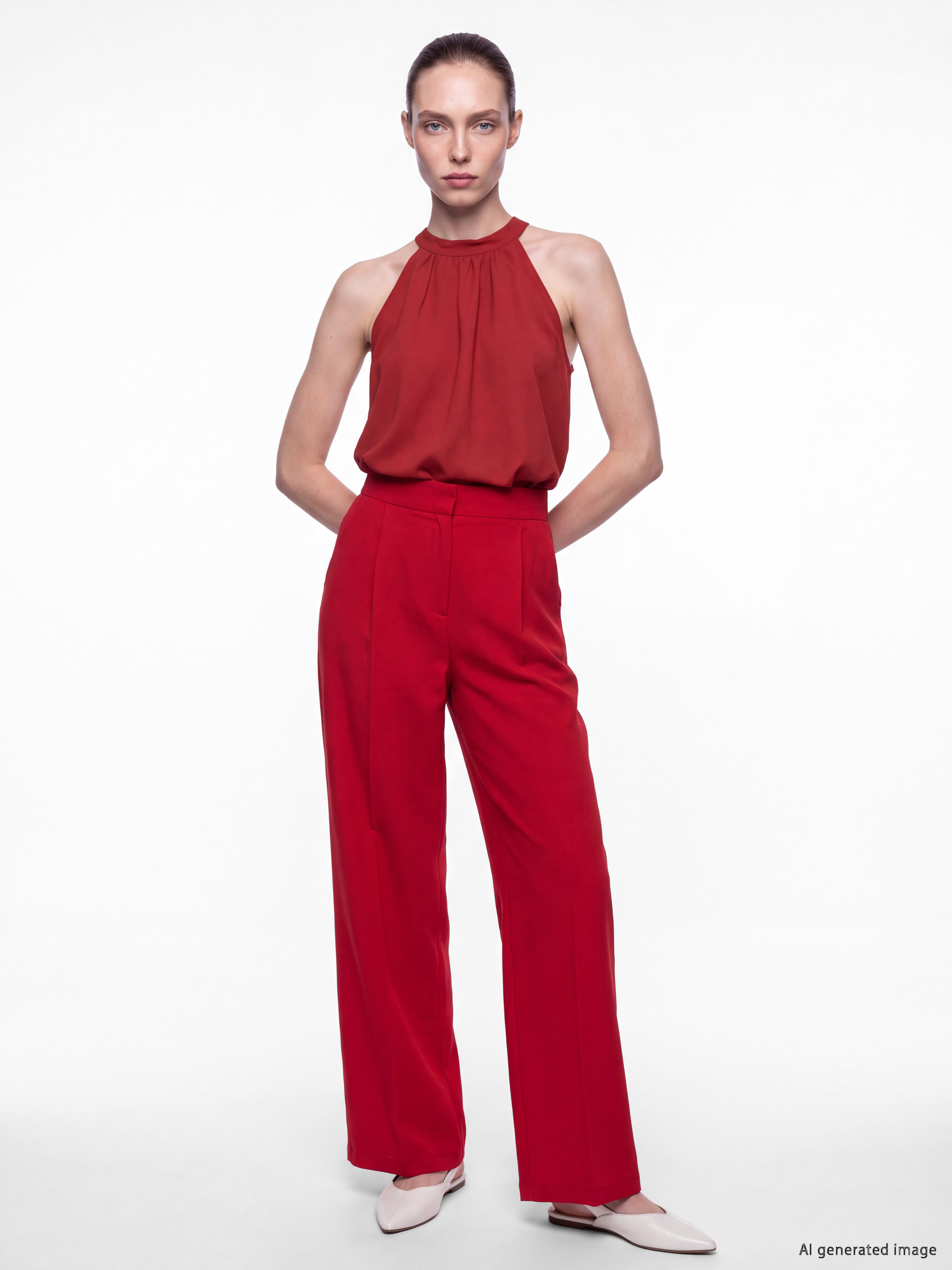LCW Comfort Beli Lastikli Kadın Pileli Pantolon