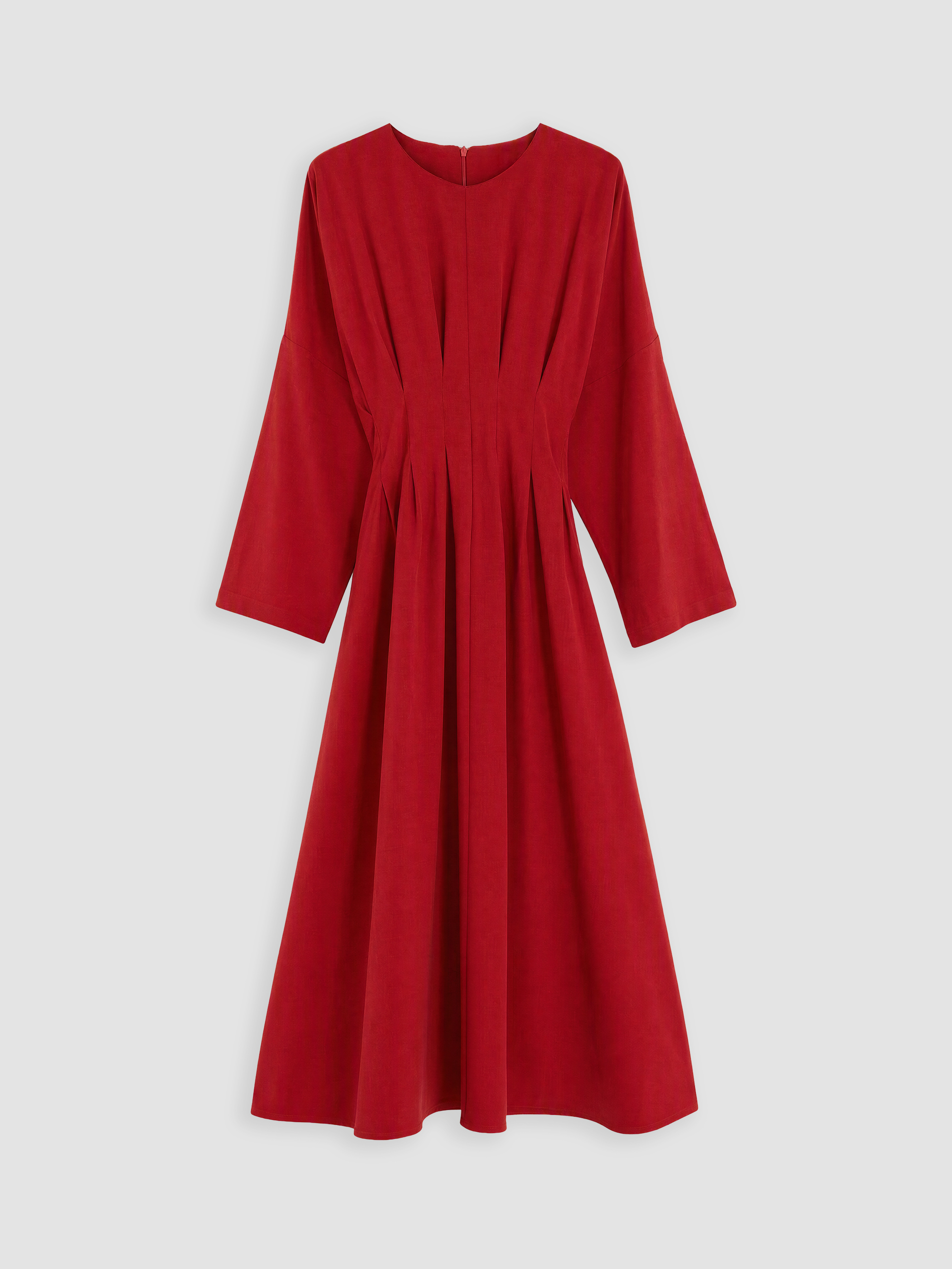LCW Modest Peplum Keten Karışımlı Pileli Elbise görsel 5