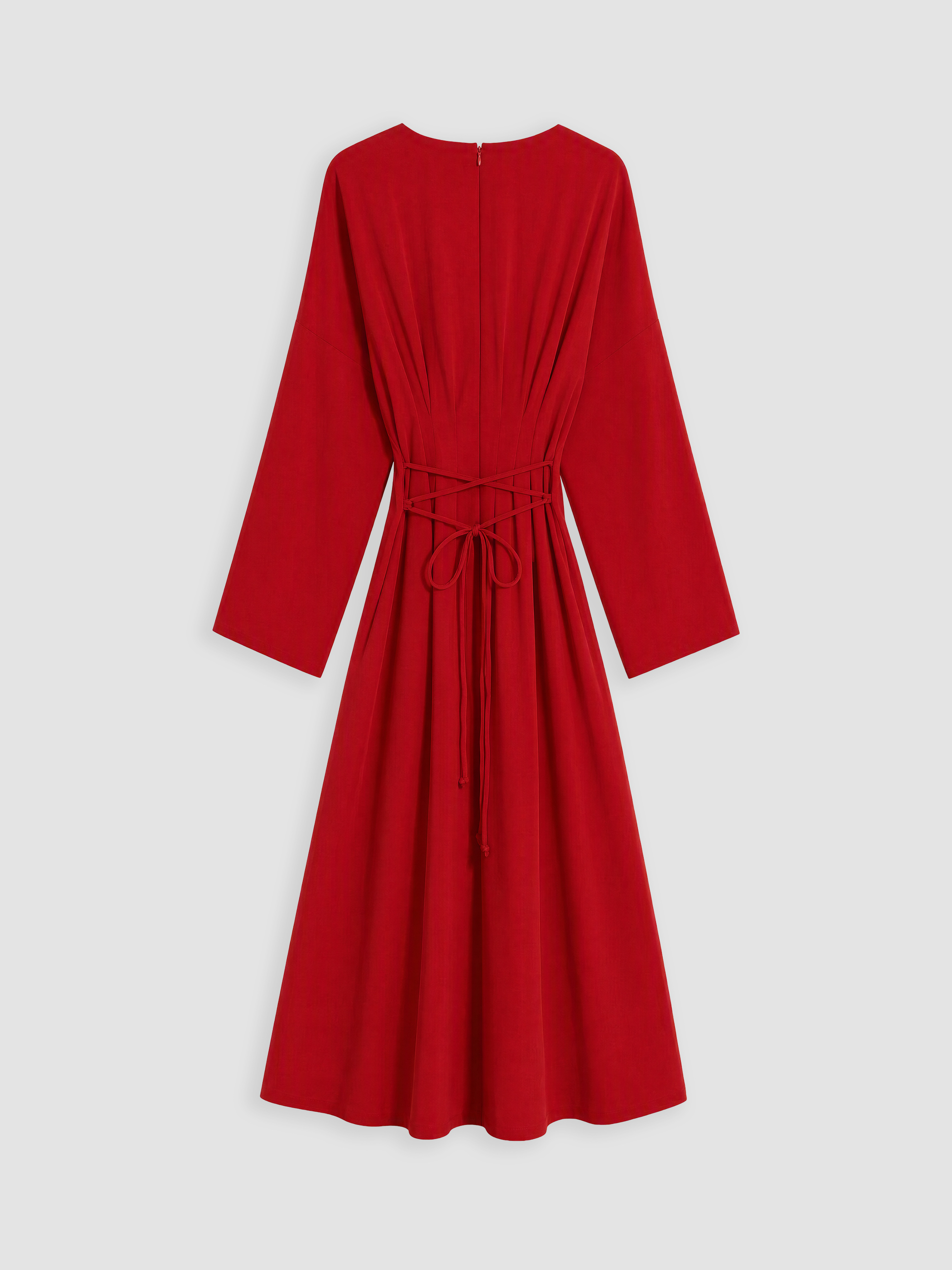 LCW Modest Peplum Keten Karışımlı Pileli Elbise görsel 7